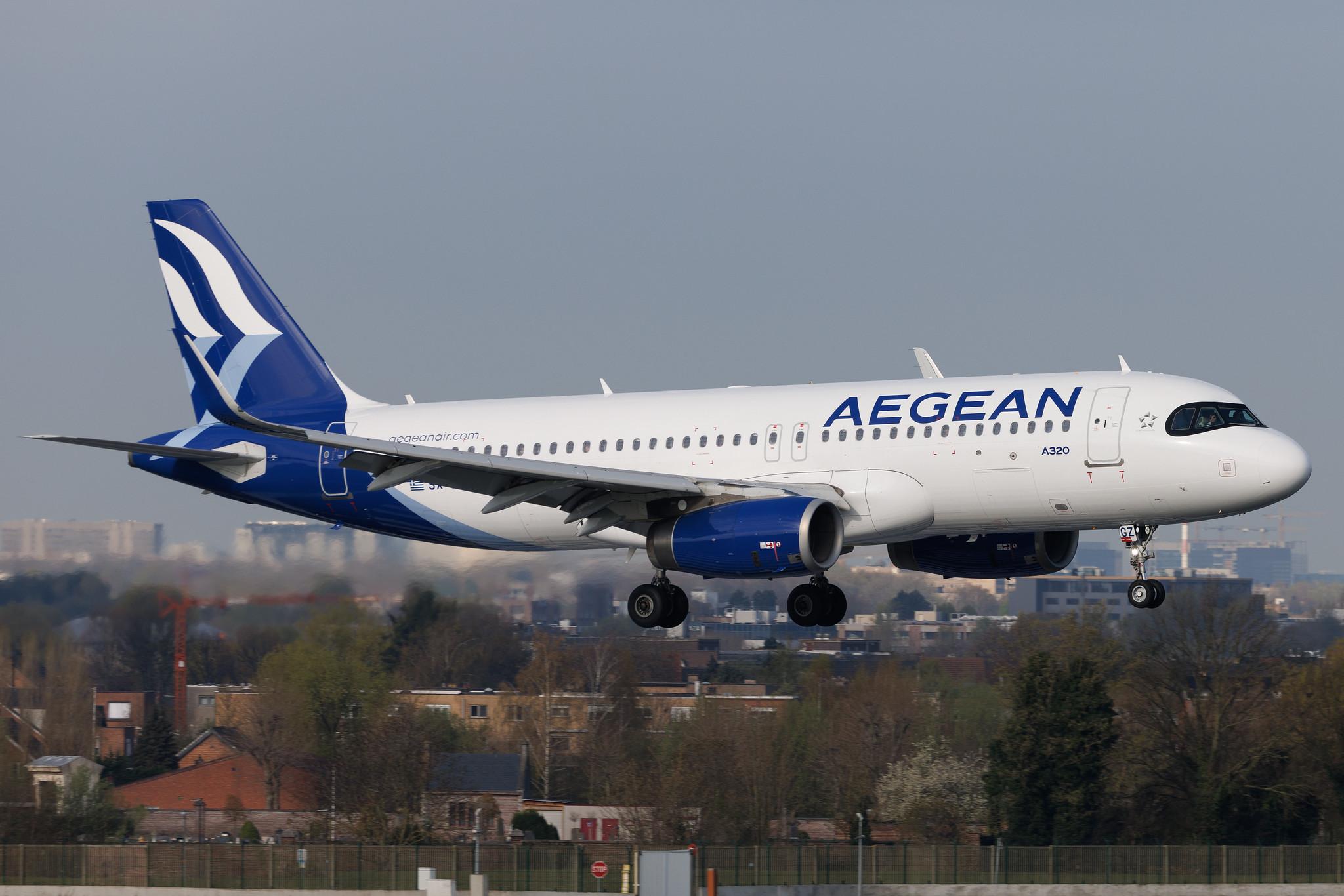 Brussels Airport: Aegean Airlines (A3 / AEE) | Airbus A320-232 A320 | SX-DGZ | MSN 6643