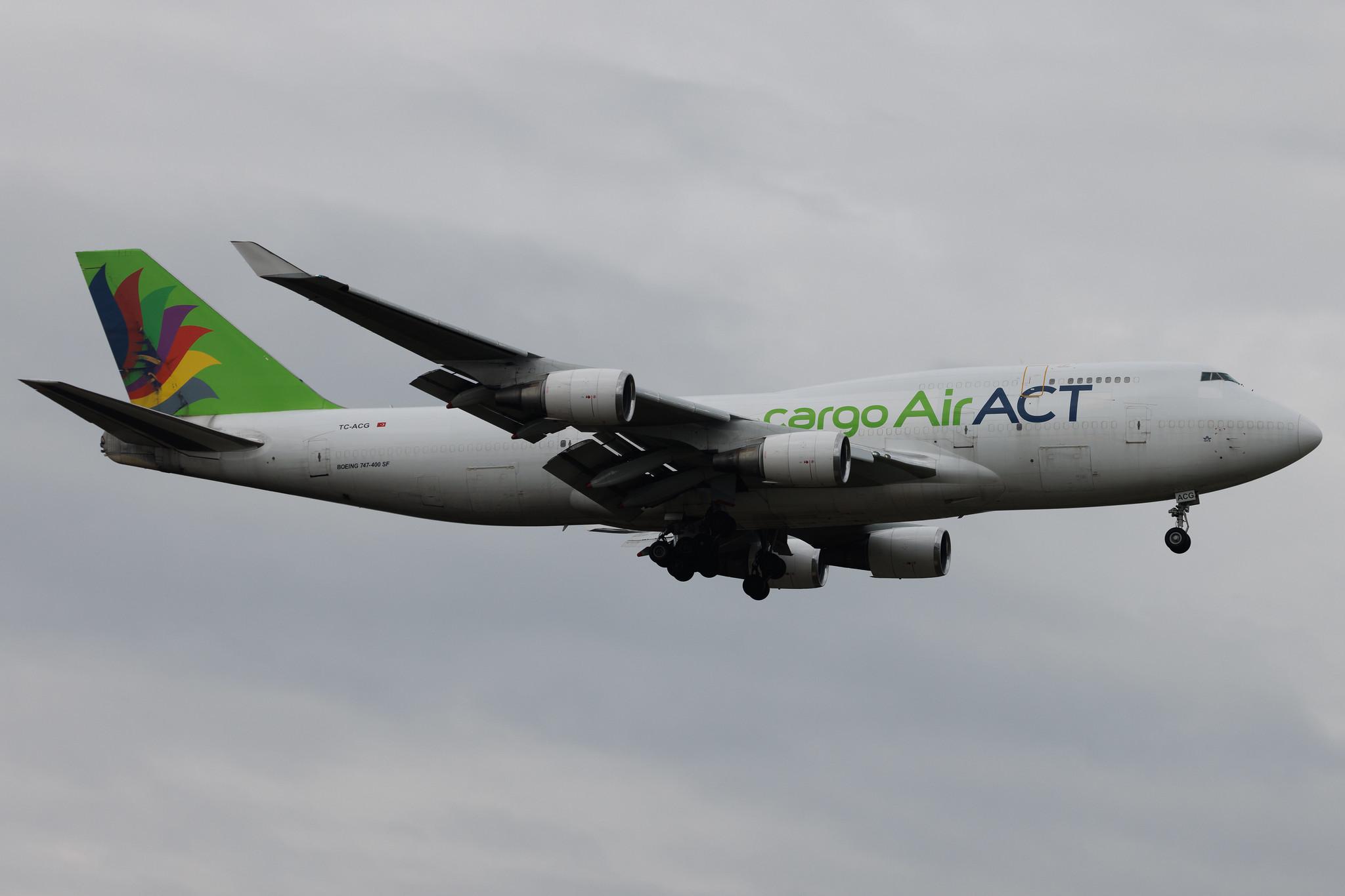 Frankfurt Airport: AirACT (9T / RUN) | Boeing 747-481(BDSF) B744 | TC-ACG | MSN 25641