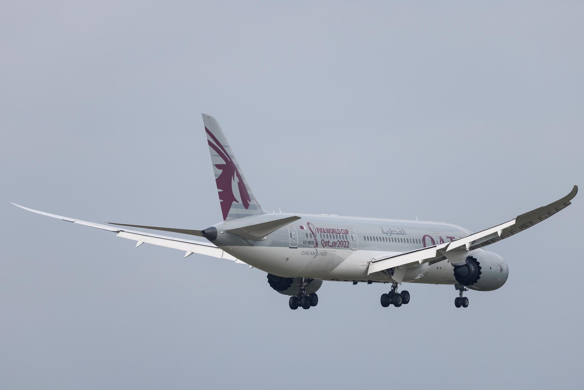 Frankfurt Airport: Qatar Airways (QR / QTR) | Boeing 787-8 Dreamliner B788 | A7-BDD | MSN 38348