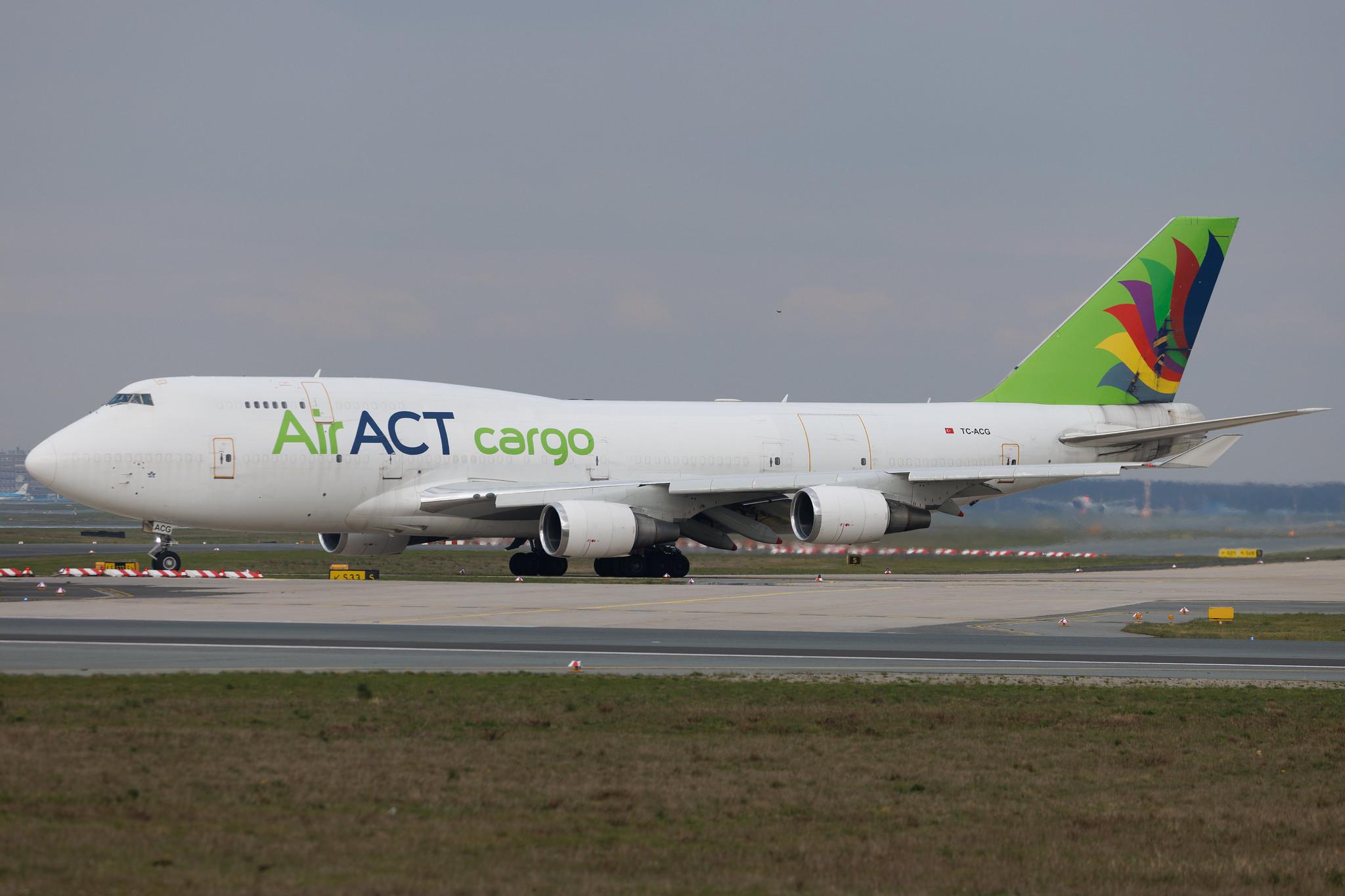 Frankfurt Airport: AirACT (9T / RUN) | Boeing 747-481(BDSF) B744 | TC-ACG | MSN 25641