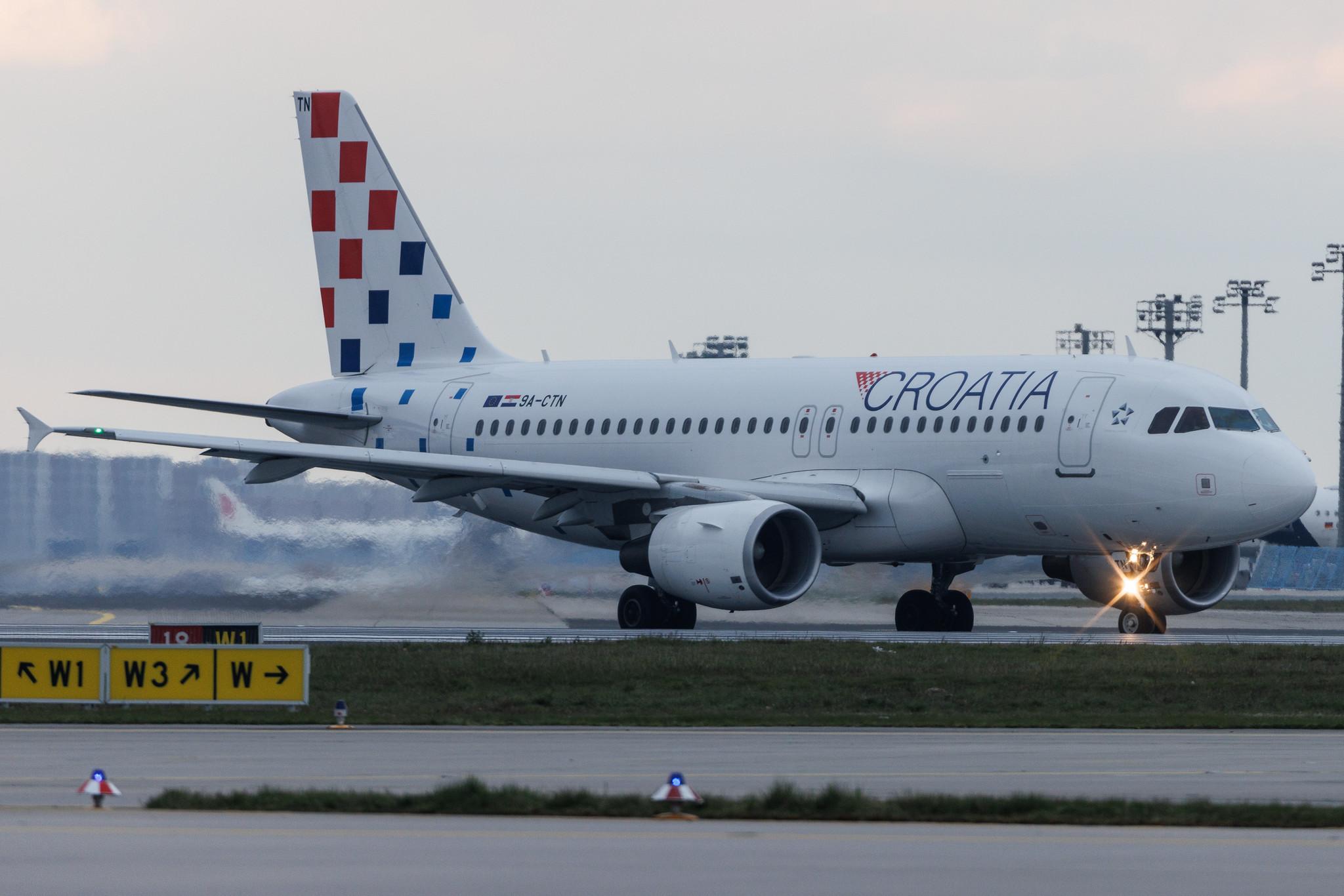 Frankfurt Airport: Croatia Airlines (OU / CTN) | Airbus A319-112 A319 | 9A-CTN | MSN 5085