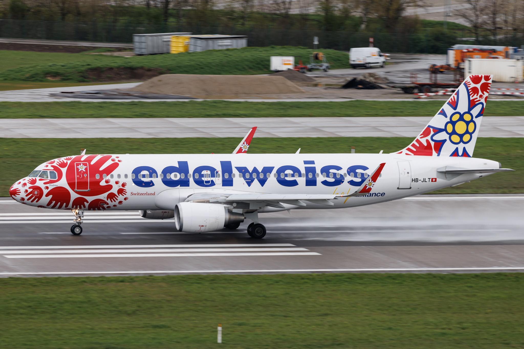Flughafen Zürich: Edelweiss Air (WK / EDW) | Livery: Help Alliance Livery | Airbus A320-214 A320 | HB-JLT | MSN 5518