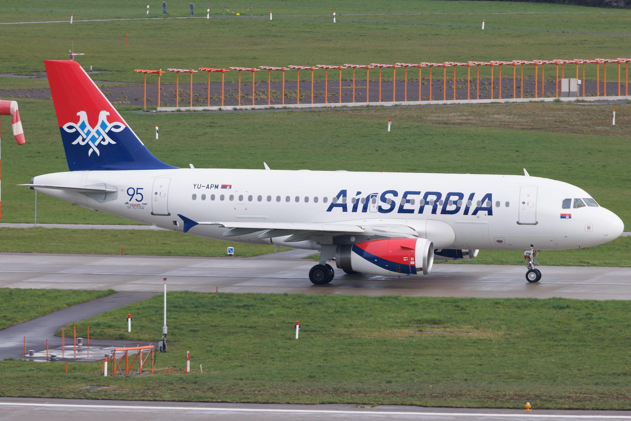 Flughafen Zürich: AirSERBIA (JU / ASL) | Airbus A319-132 A319 | YU-APM | MSN 04301