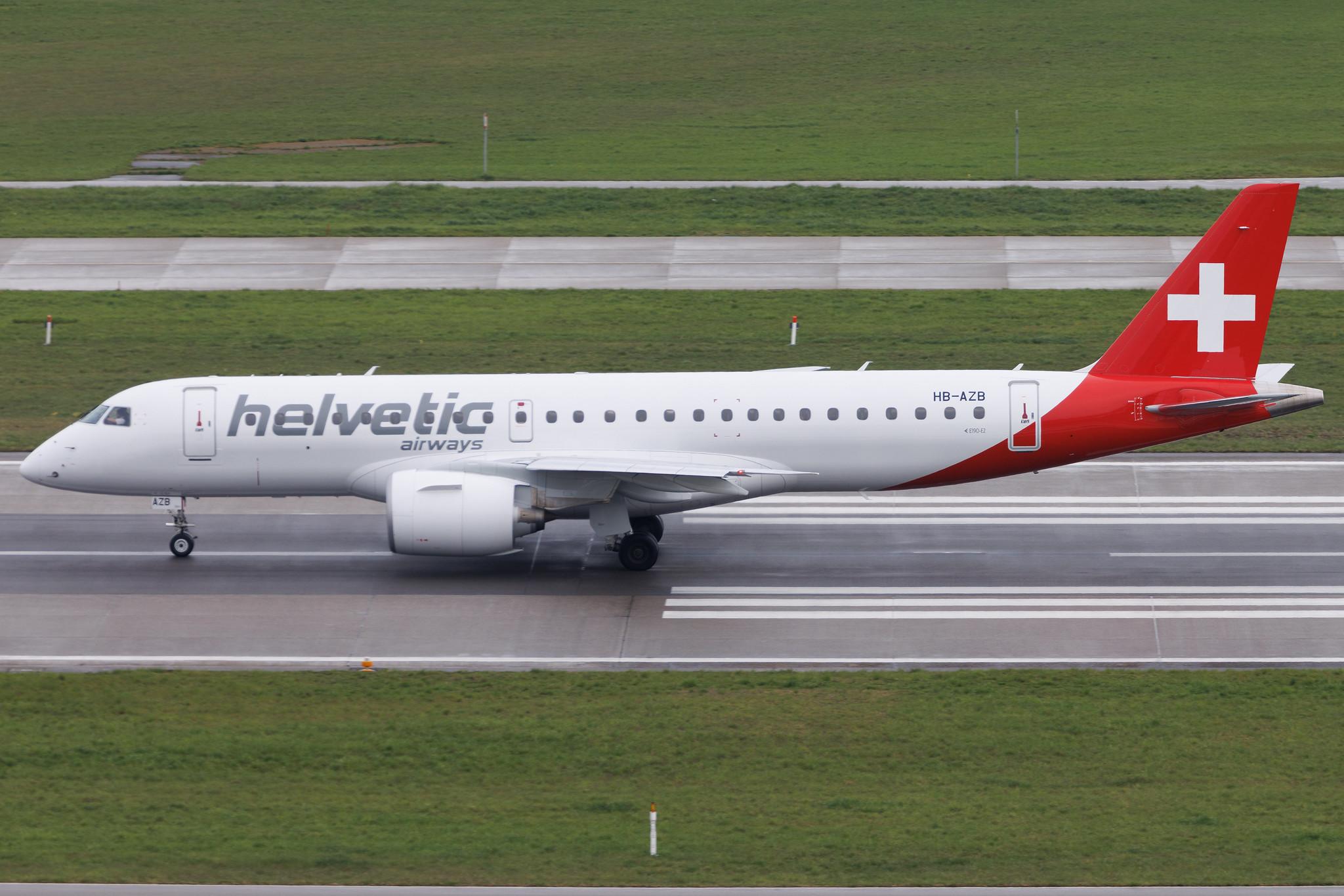 Flughafen Zürich: Helvetic Airways (2L / OAW) | Embraer E190-E2 E290 | HB-AZB | MSN 19020027