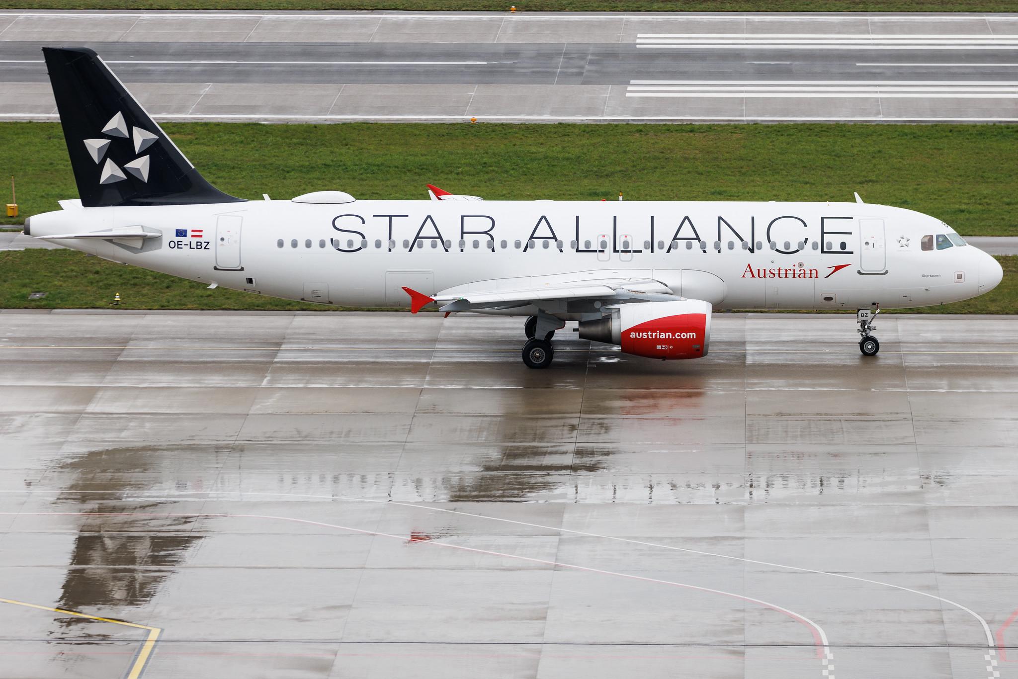 Flughafen Zürich: Austrian Airlines (OS / AUA) | Livery: Star Alliance Livery | Airbus A320-214 A320 | OE-LBZ | MSN 5181