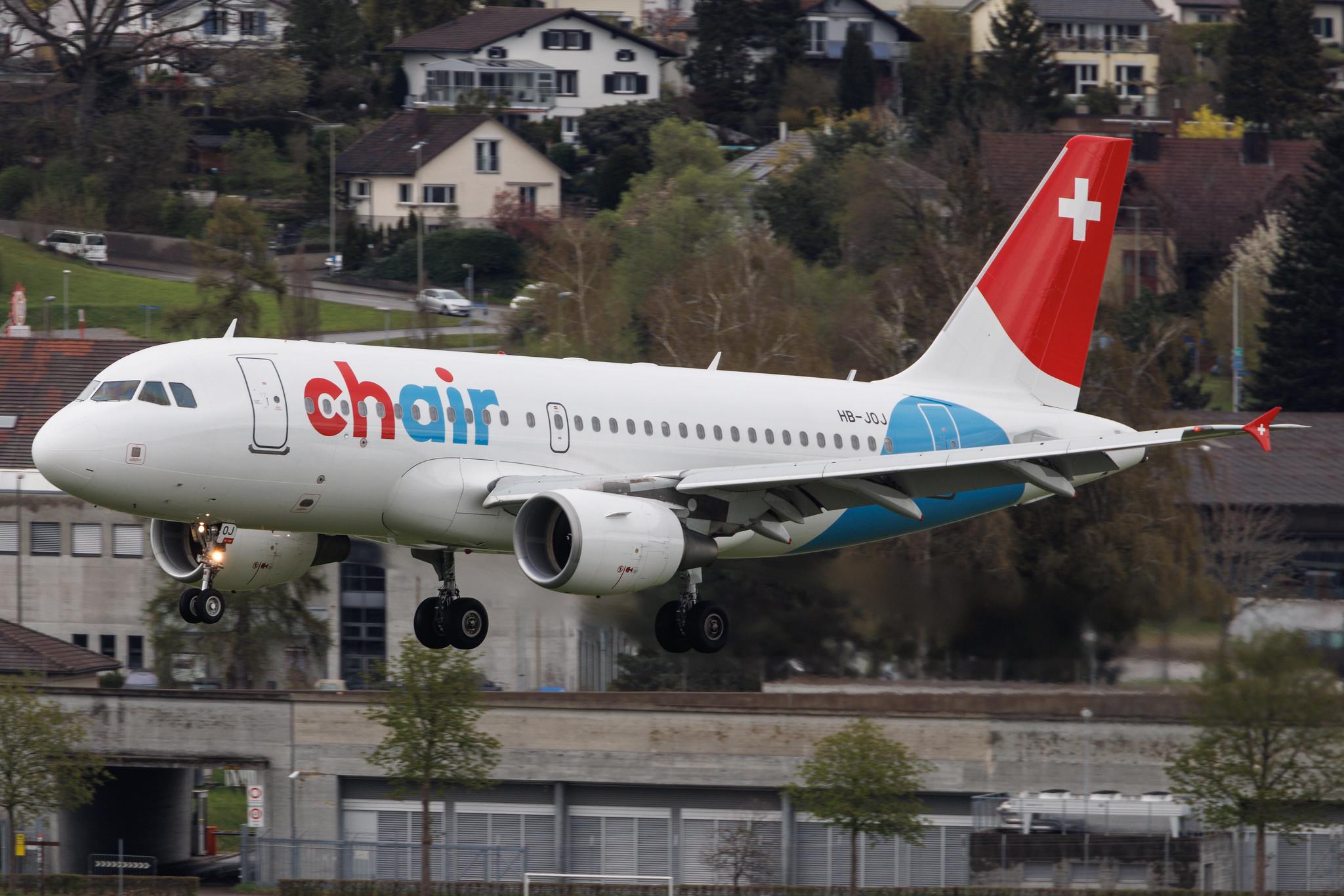 Flughafen Zürich: Chair Airlines (GM / GSW) | Airbus A319-112 A319 | HB-JOJ | MSN 3024