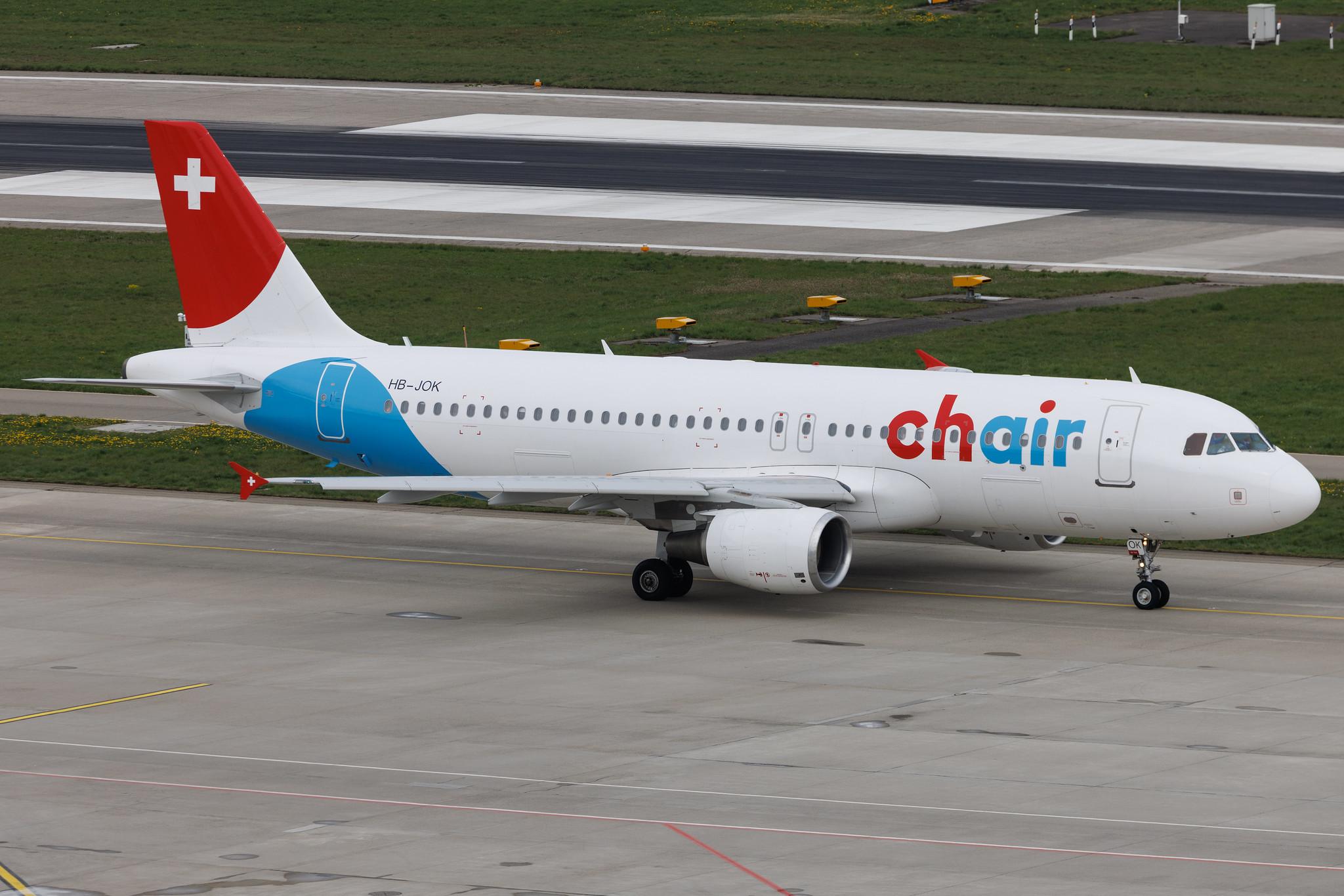 Flughafen Zürich: Chair Airlines (GM / GSW) | Airbus A320-214 A320 | HB-JOK | MSN 3923