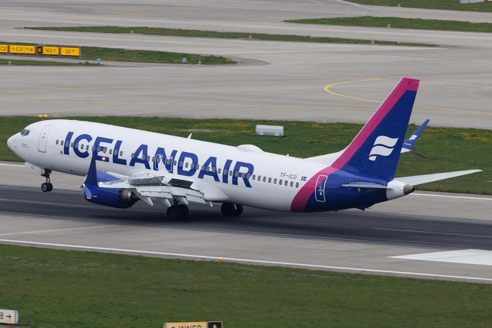 Flughafen Zürich: Icelandair (FI / ICE) | Boeing 737 MAX 8 B38M | TF-ICO | MSN 44358