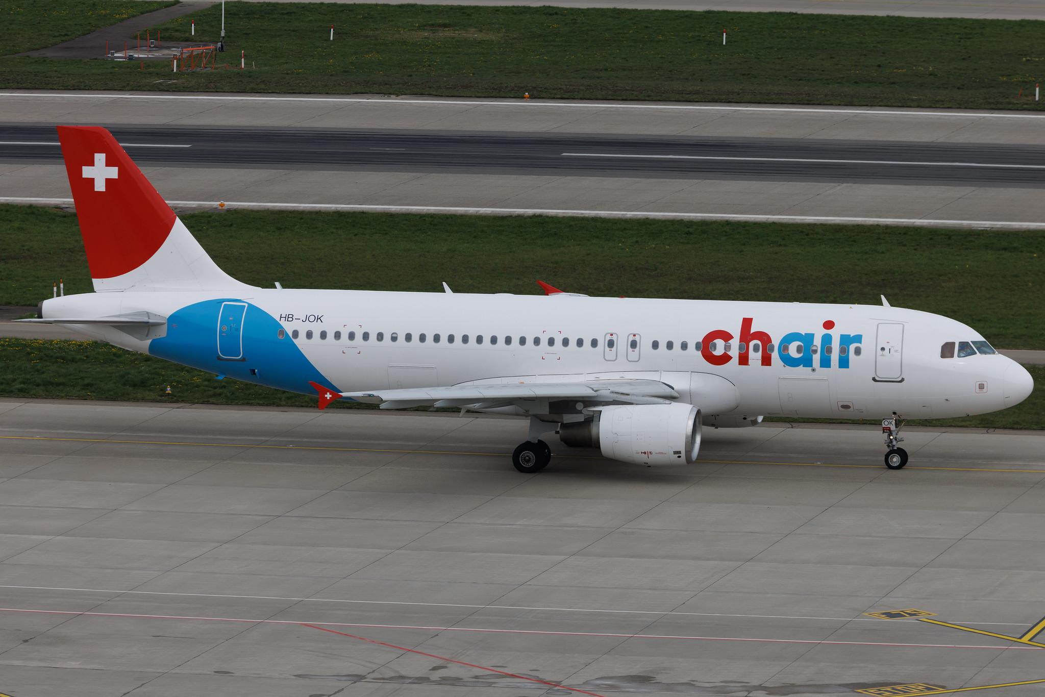 Flughafen Zürich: Chair Airlines (GM / GSW) | Airbus A320-214 A320 | HB-JOK | MSN 3923