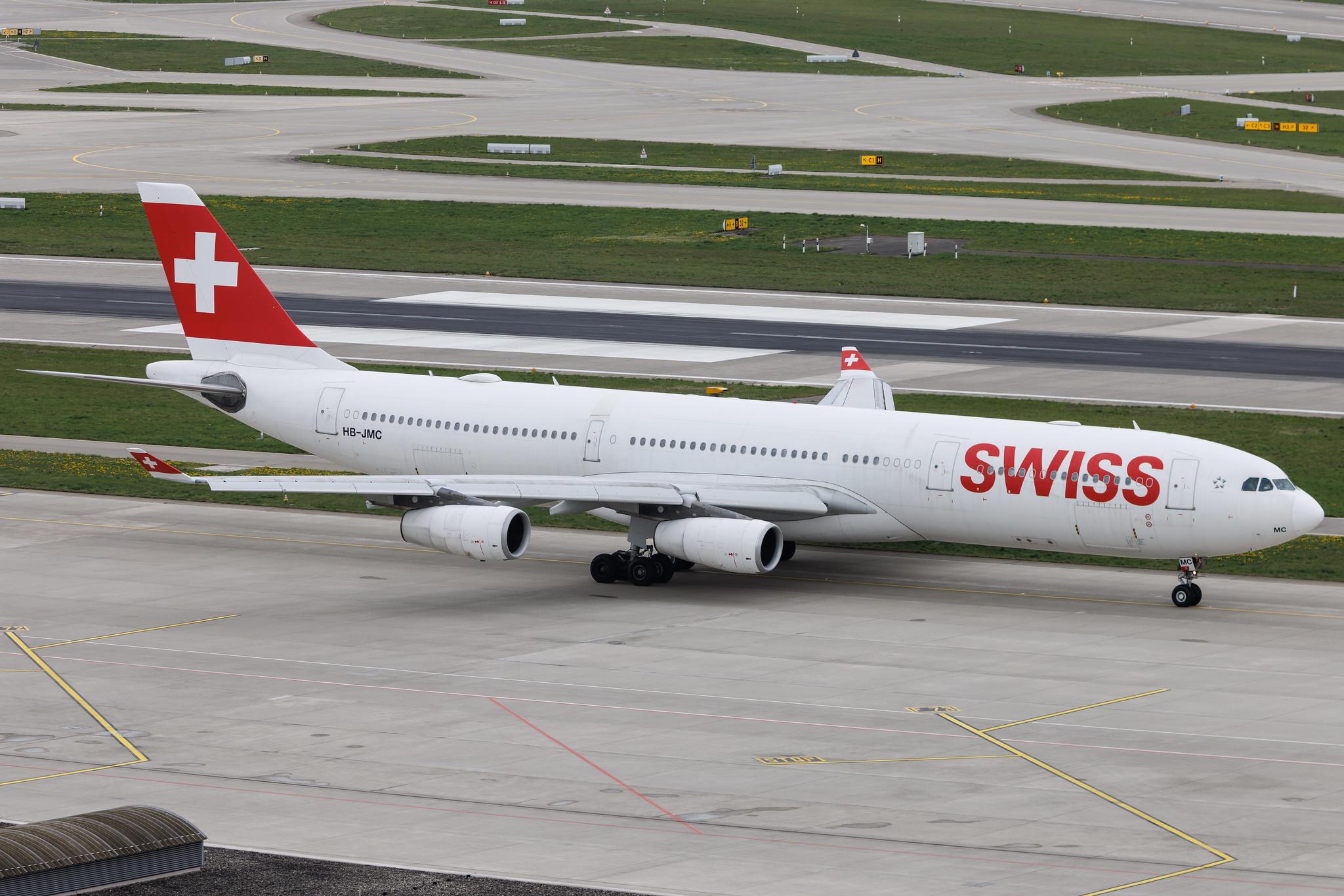 Flughafen Zürich: Swiss (LX / SWR) | Airbus A340-313 A343 | HB-JMC | MSN 0546