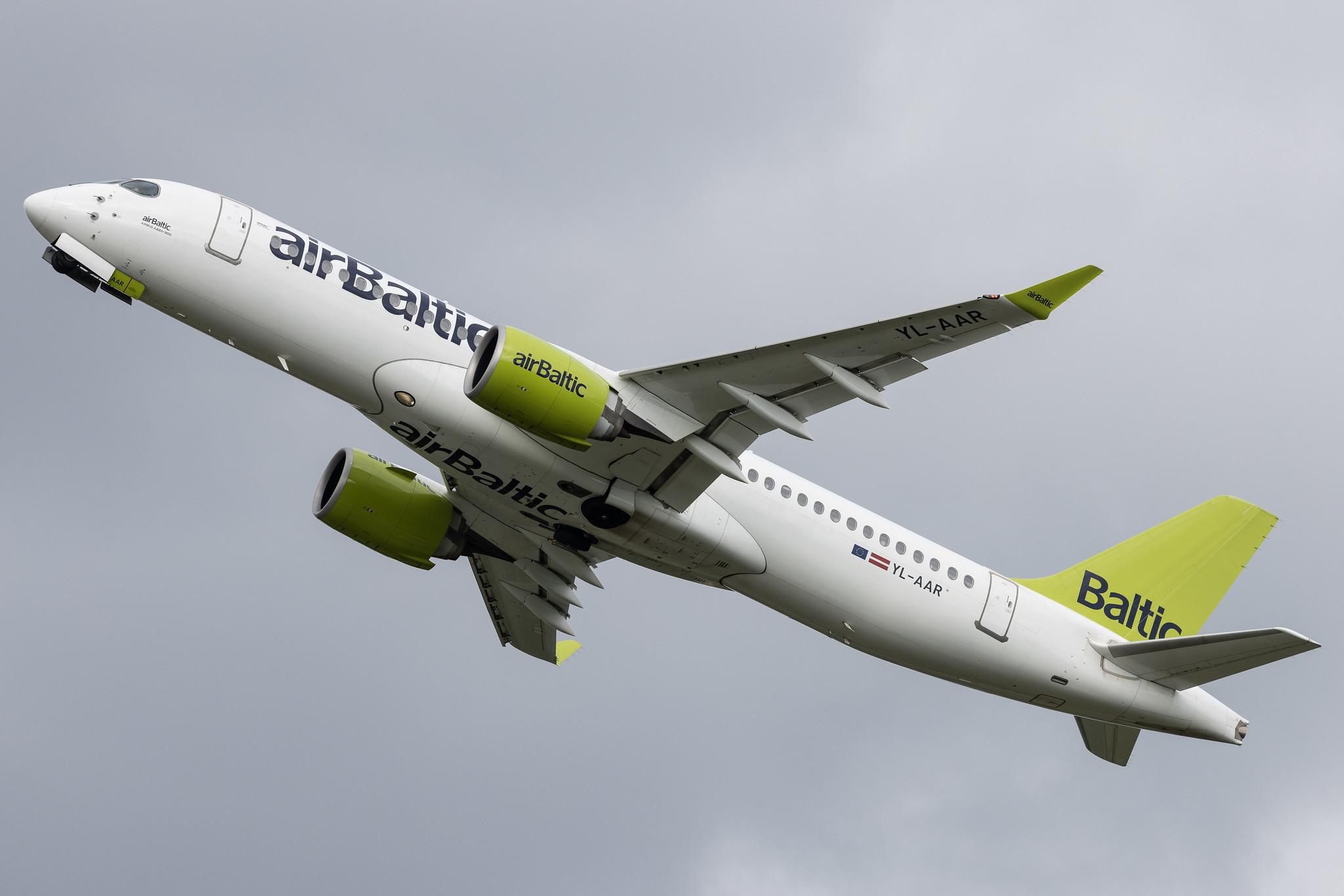 Hamburg Airport: Air Baltic (BT / BTI) | Airbus A220-300 BCS3 | YL-AAR | MSN 55053