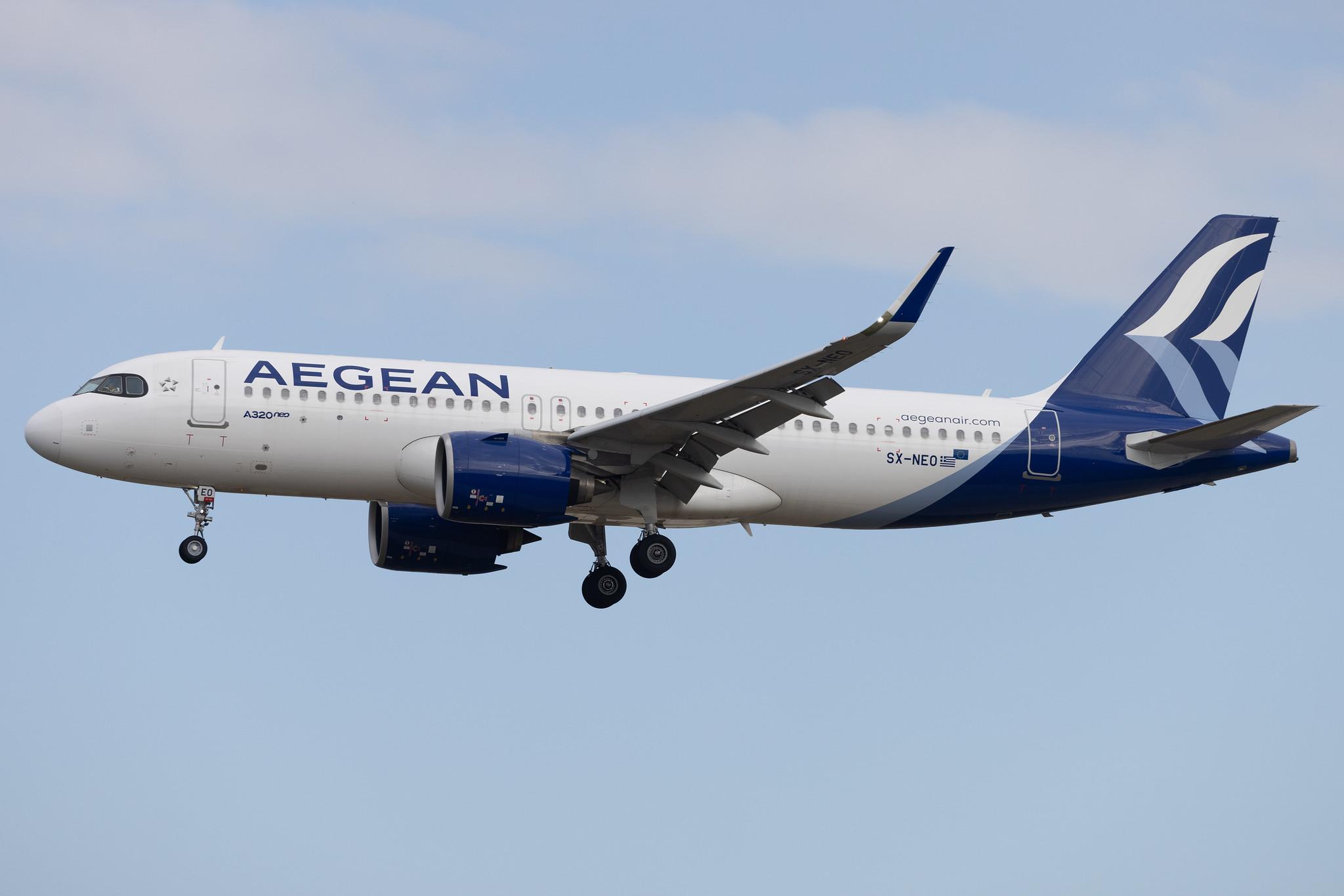 Frankfurt Airport: Aegean Airlines (A3 / AEE) | Airbus A320-271N A20N | SX-NEO | MSN 9400