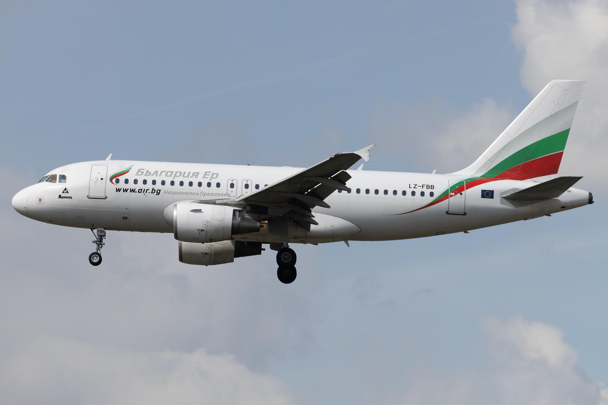 Frankfurt Airport: Bulgaria Air (FB / LZB) | Airbus A319-112 A319 | LZ-FBB | MSN 3309