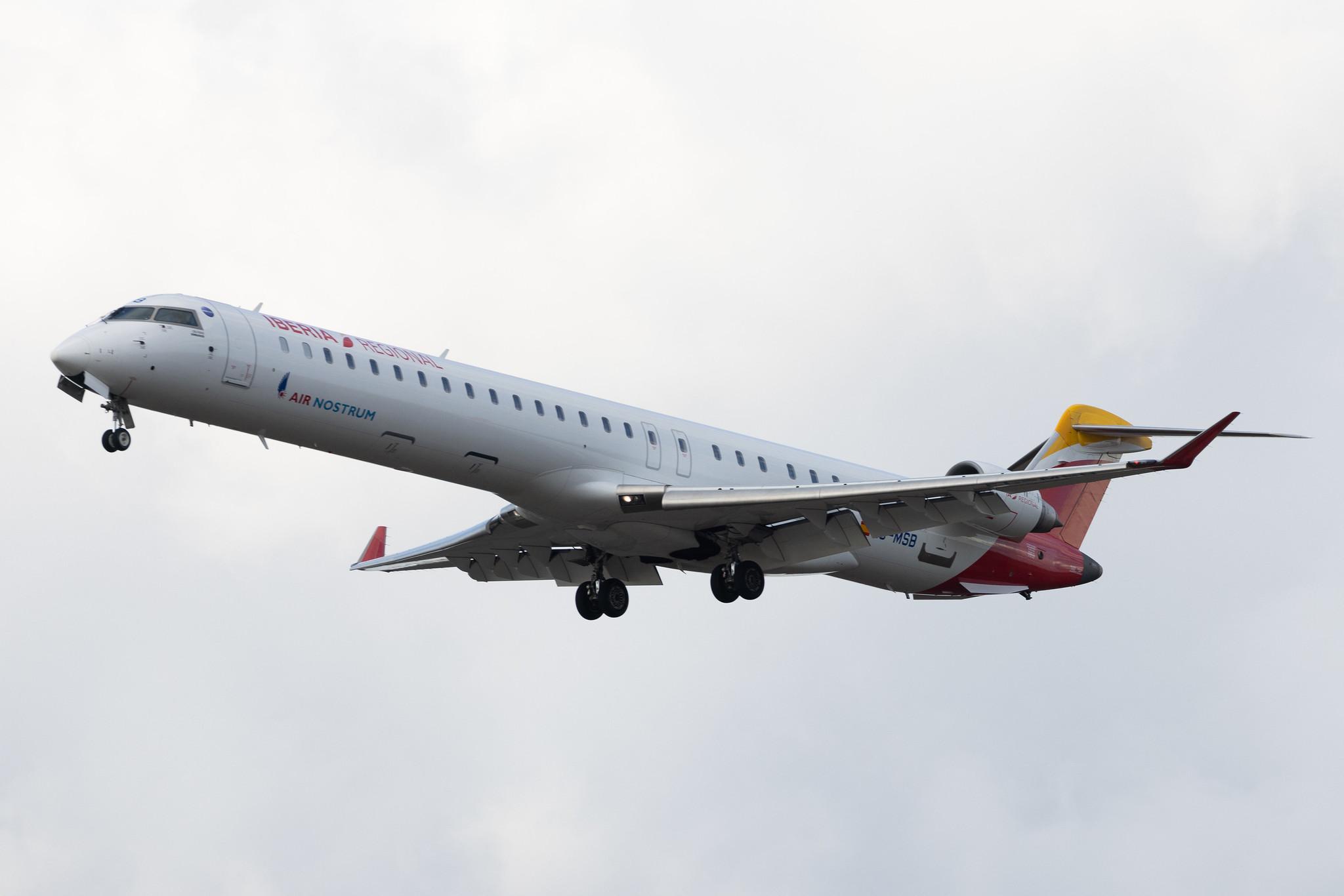 Frankfurt Airport: Iberia Regional (IB / IBE) | Operator: Air Nostrum | CRJX | EC-MSB | MSN 19057
