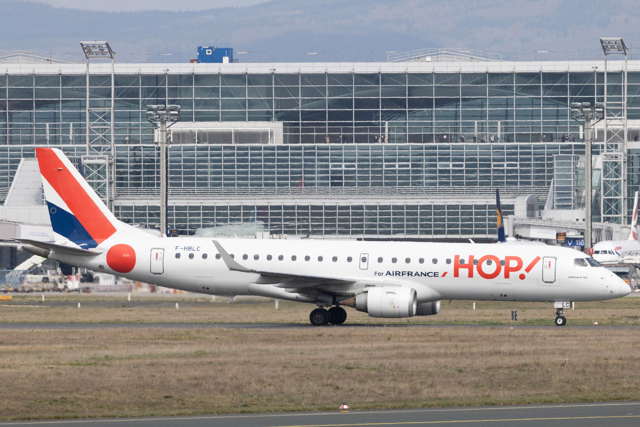 Frankfurt Airport: Air France (AF / AFR) | Operator: Air France Hop | Embraer E190LR E190 | F-HBLC | MSN 19000080