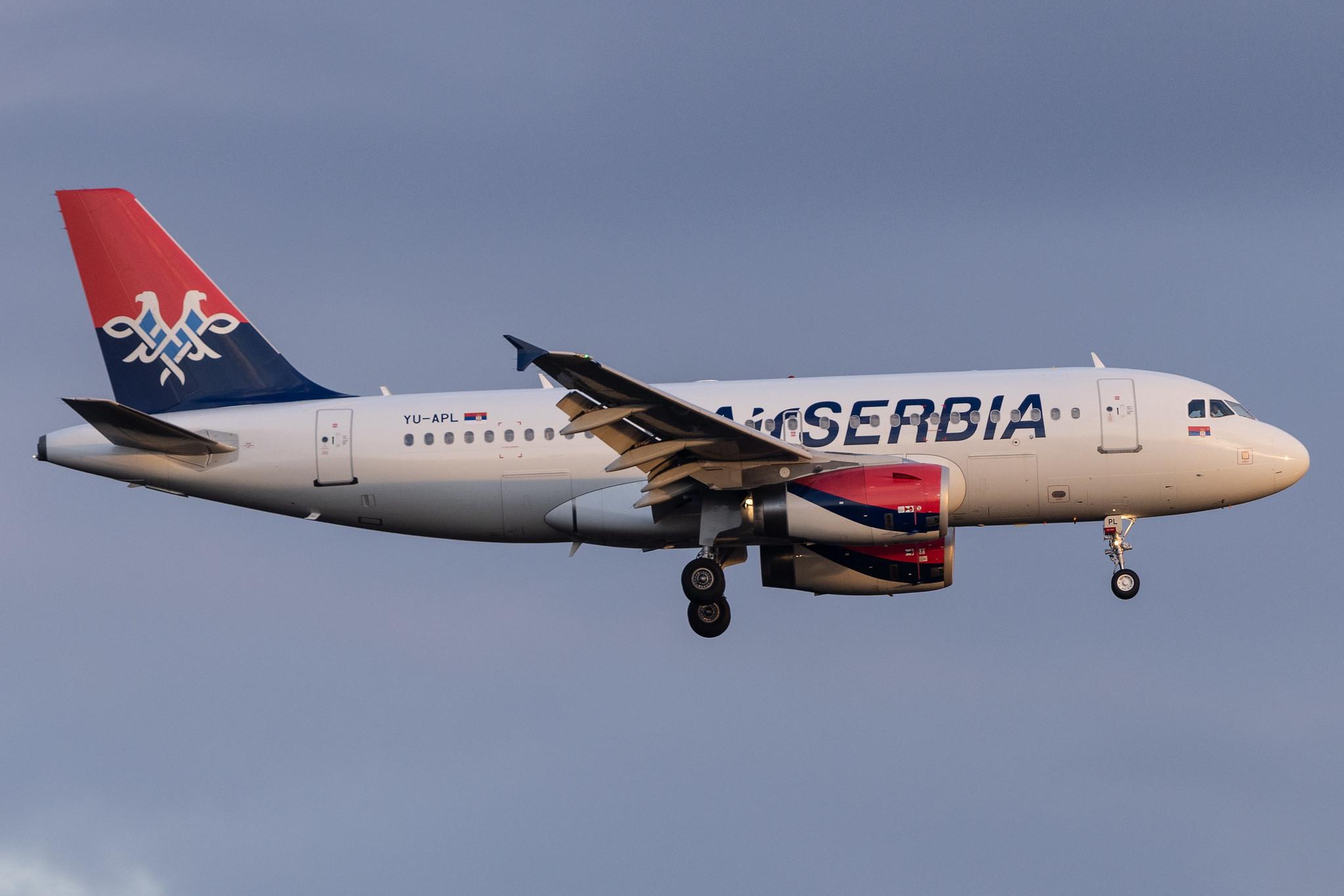 Frankfurt Airport: AirSERBIA (JU / ASL) | Airbus A319-132 A319 | YU-APL | MSN 04282