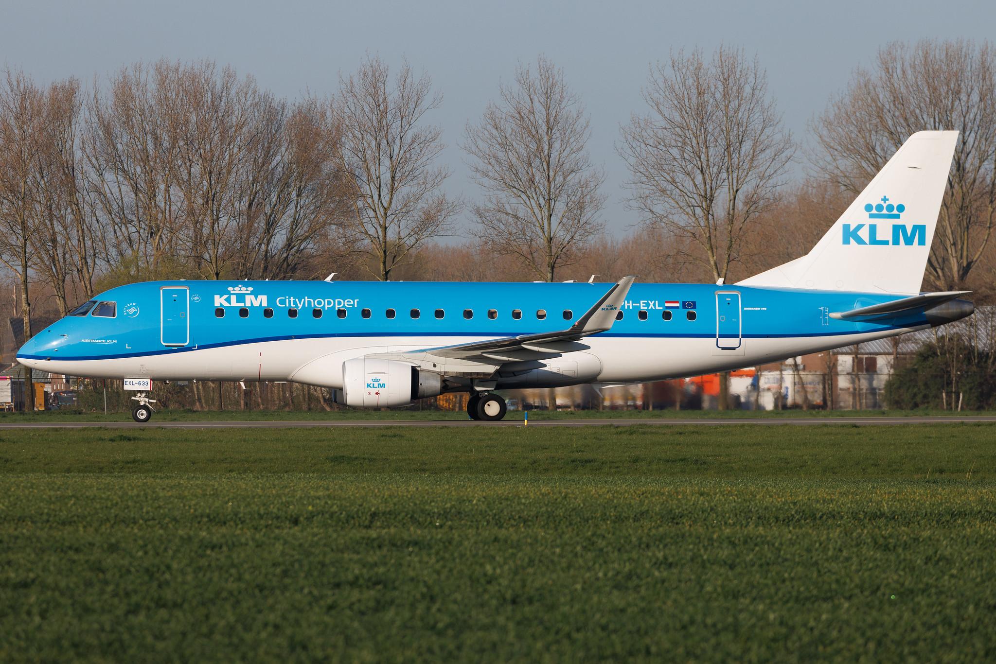 Amsterdam Schiphol: KLM (KL / KLM) | Operator: KLM Cityhopper | Embraer E175STD E75L | PH-EXL | MSN 17000633