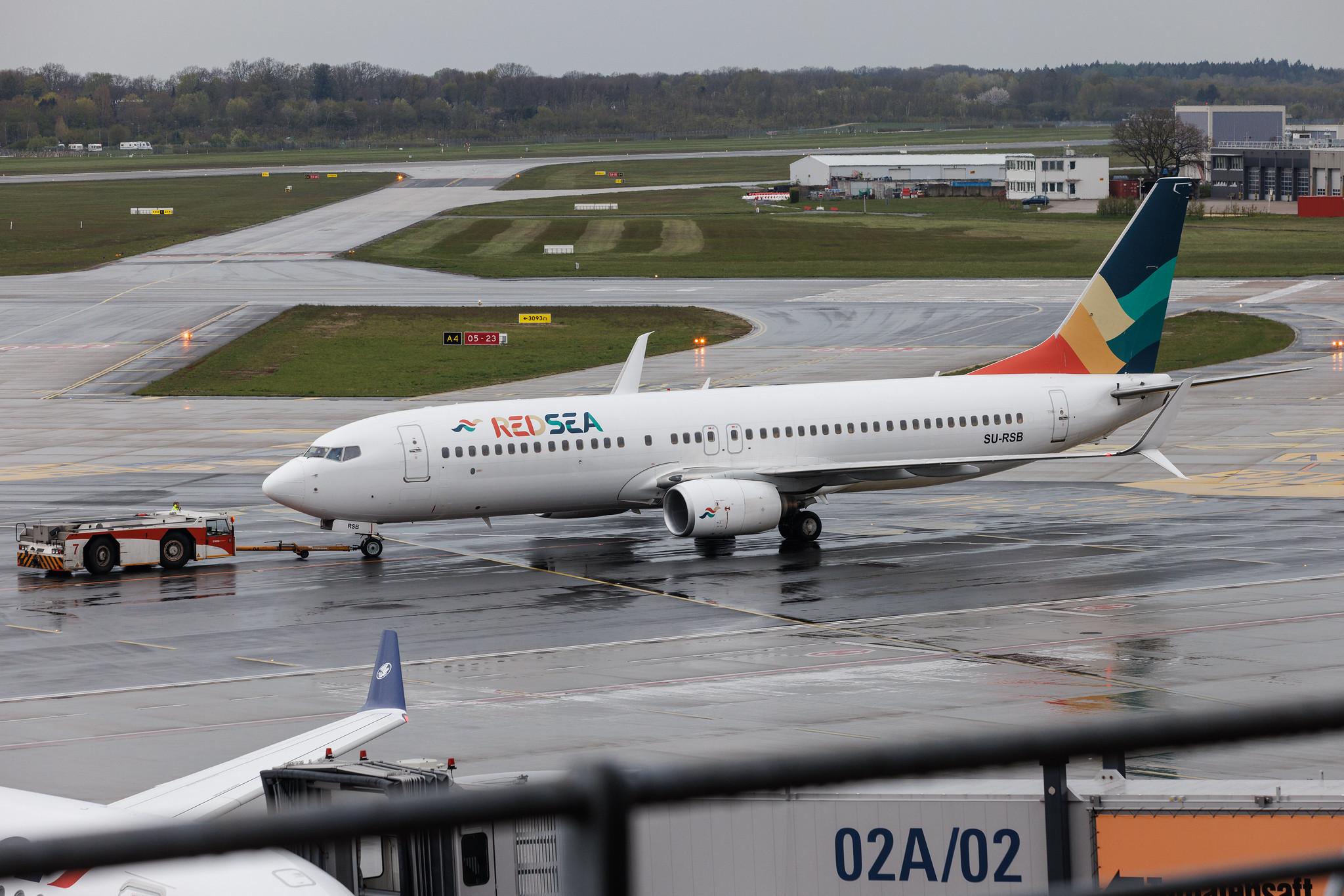Hamburg Airport: Red Sea Airlines (RS / RSX) | Boeing 737-8Q8 B738 | SU-RSB | MSN 29369