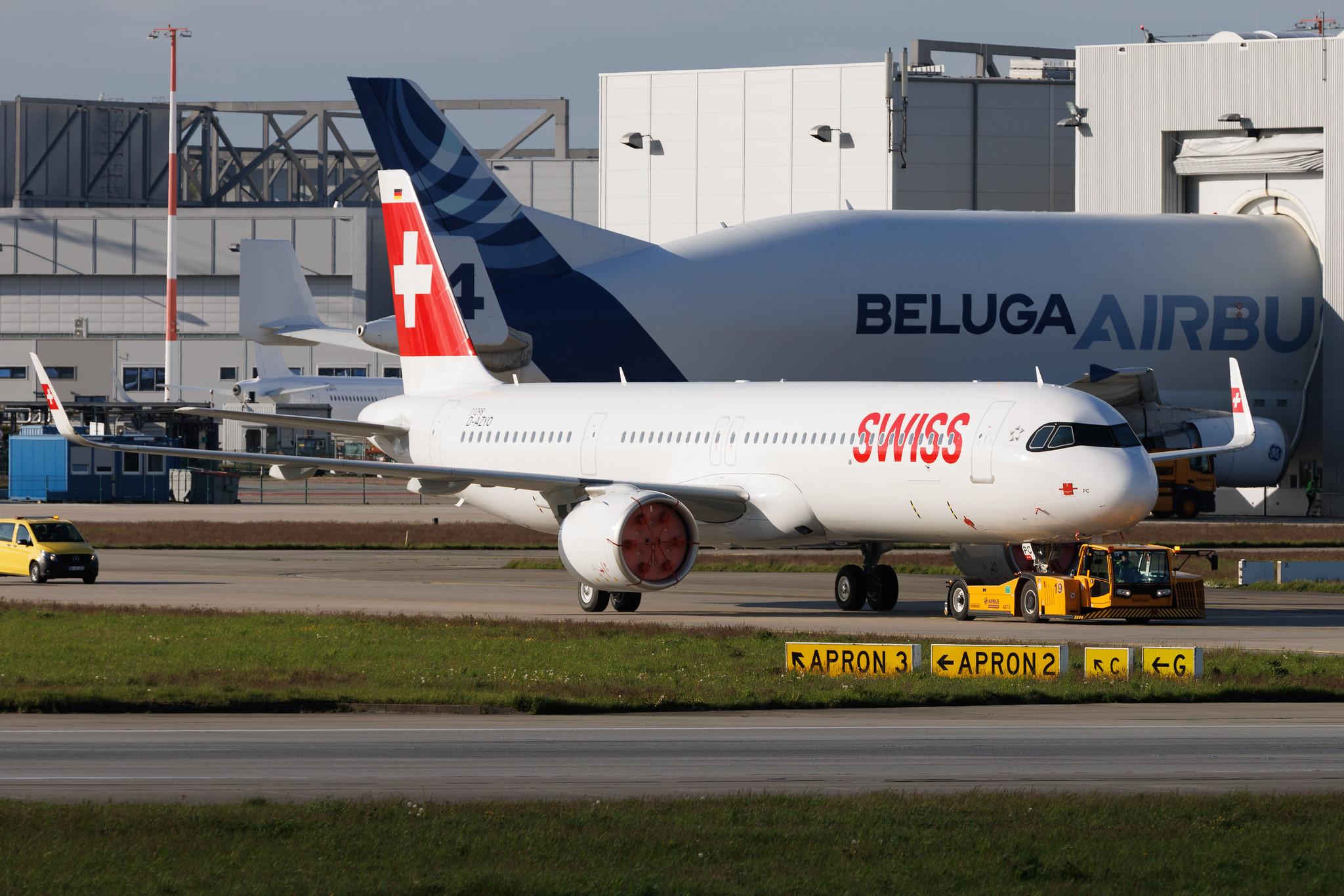 Hamburg Finkenwerder: Swiss (LX / SWR) | Airbus A321-271NX A21N | D-AZYO | HB-JPC | MSN 11298