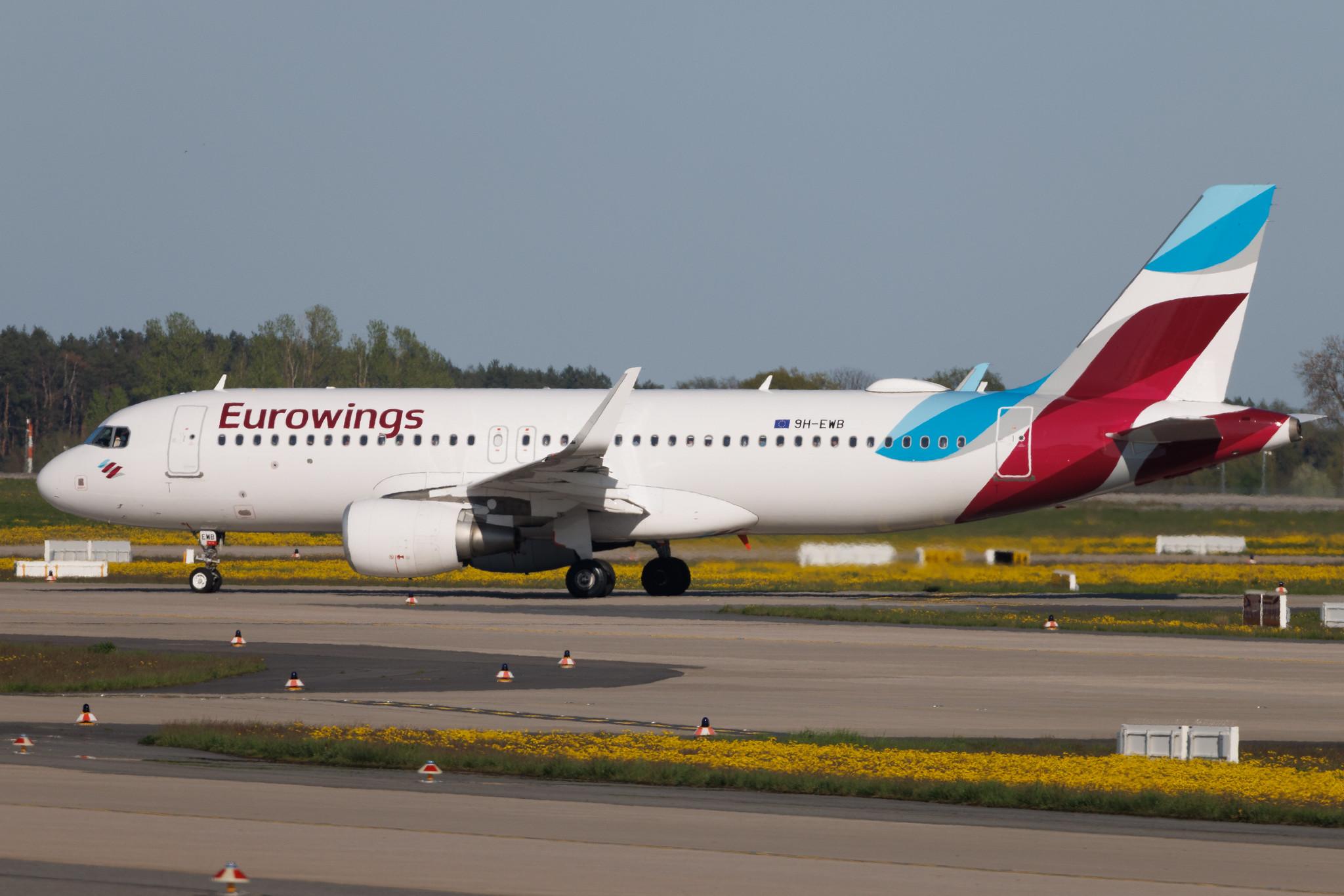Flughafen Berlin Brandenburg: Eurowings (EW / EWG) | Operator: Eurowings Europe | Airbus A320-214 A320 | 9H-EWB | MSN 06992