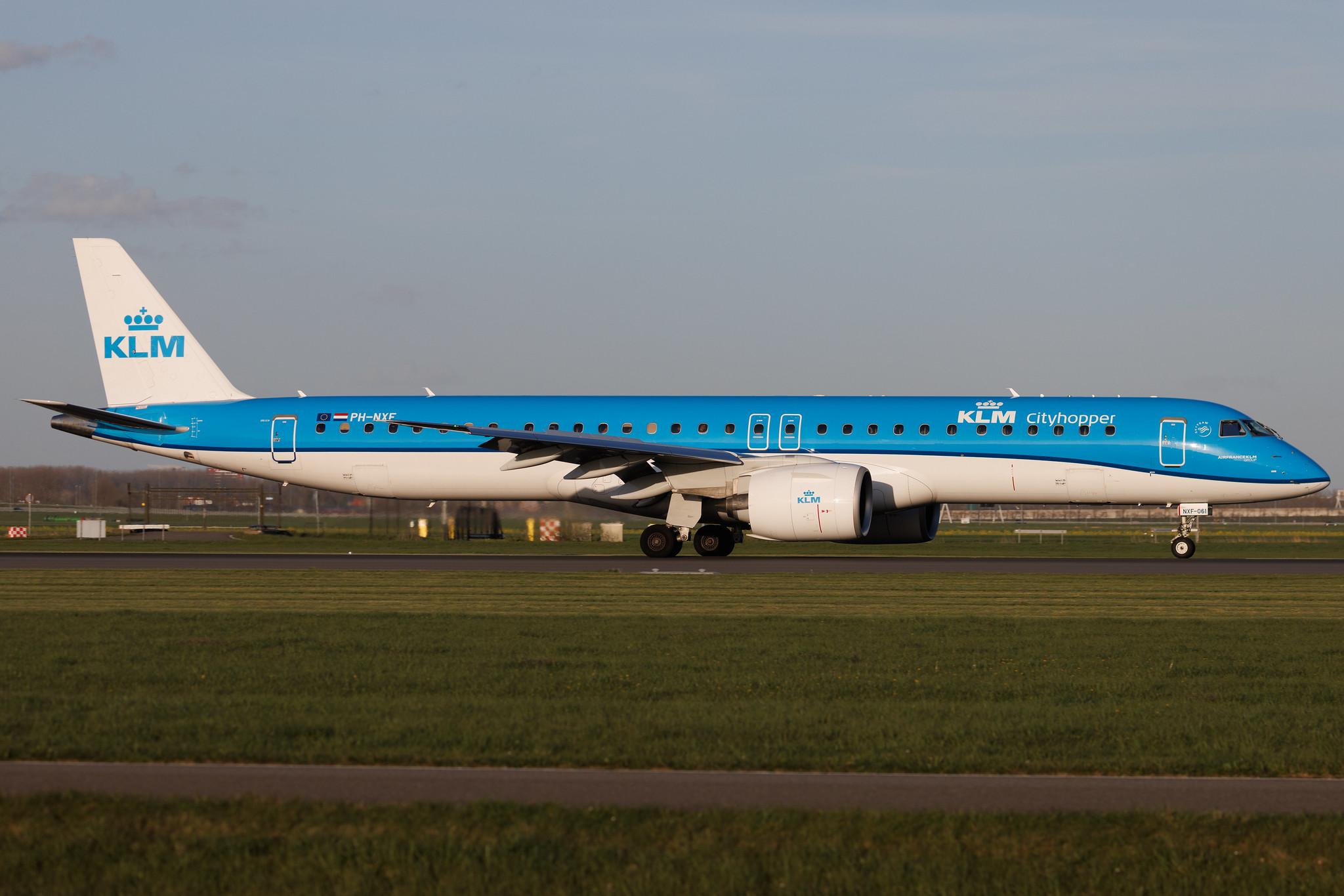Amsterdam Schiphol: KLM (KL / KLM) | Operator: KLM Cityhopper | Embraer E195-E2 E295 | PH-NXF | MSN 19020061