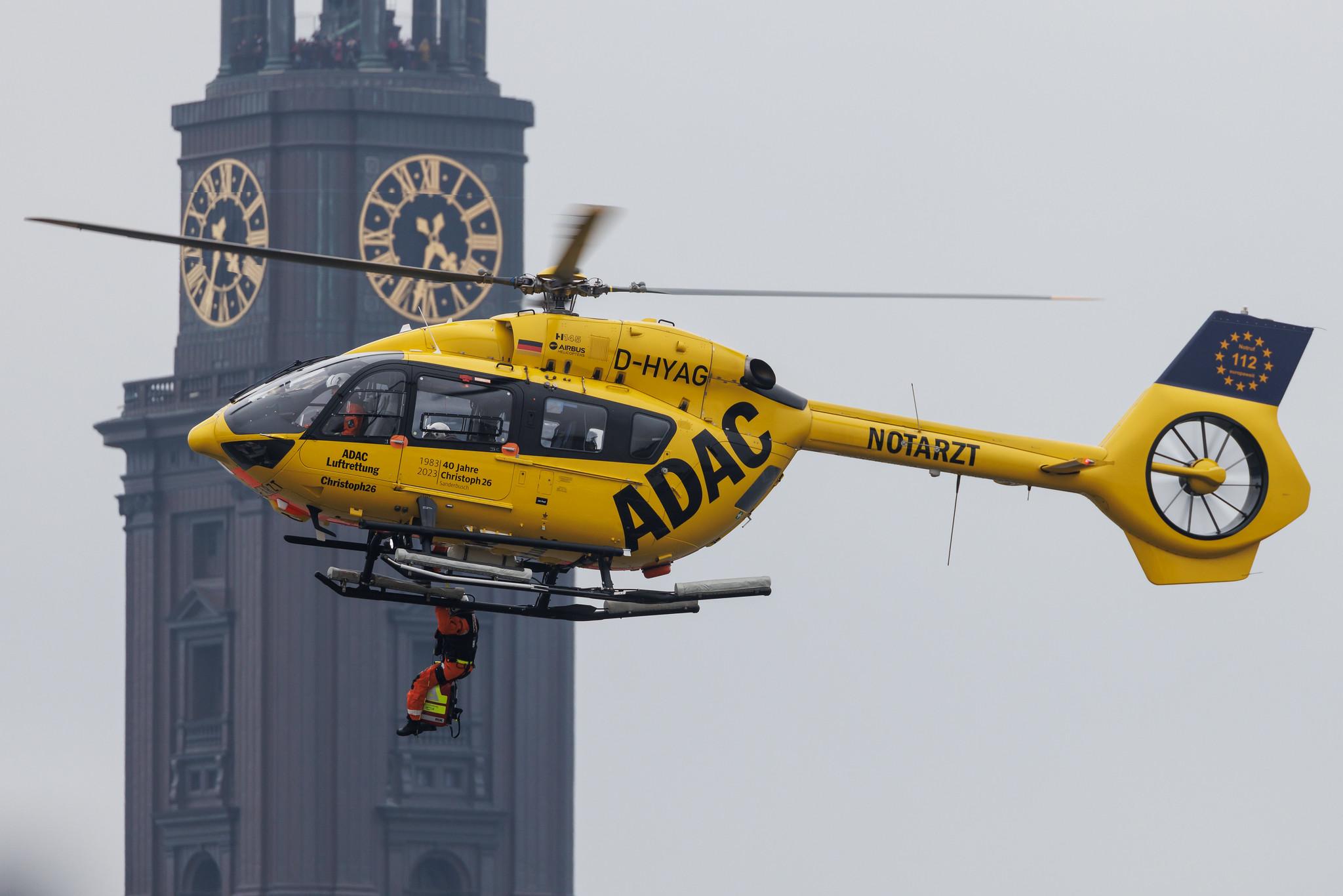 SOS Joint Rescue Operation: ADAC Luftrettung (/ CHX) | Operator: Germany - Air Ambulance |  Airbus Helicopters H145 EC45 | D-HYAG | MSN 20054