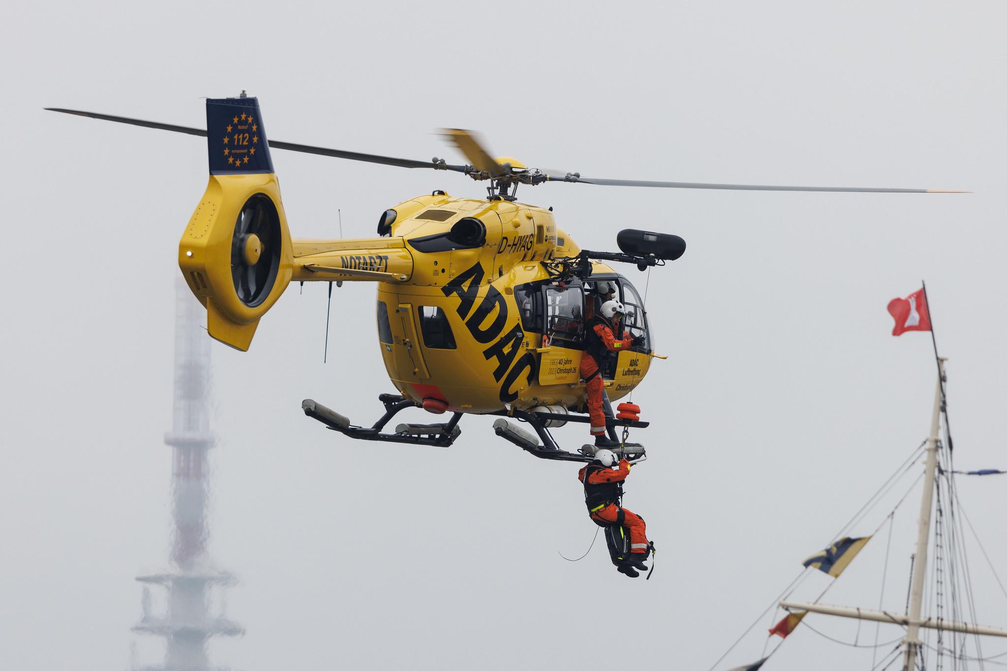 SOS Joint Rescue Operation: ADAC Luftrettung (/ CHX) | Operator: Germany - Air Ambulance |  Airbus Helicopters H145 EC45 | D-HYAG | MSN 20054