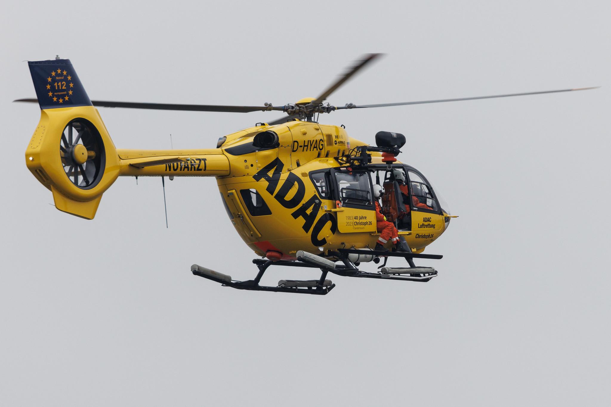SOS Joint Rescue Operation: ADAC Luftrettung (/ CHX) | Operator: Germany - Air Ambulance |  Airbus Helicopters H145 EC45 | D-HYAG | MSN 20054
