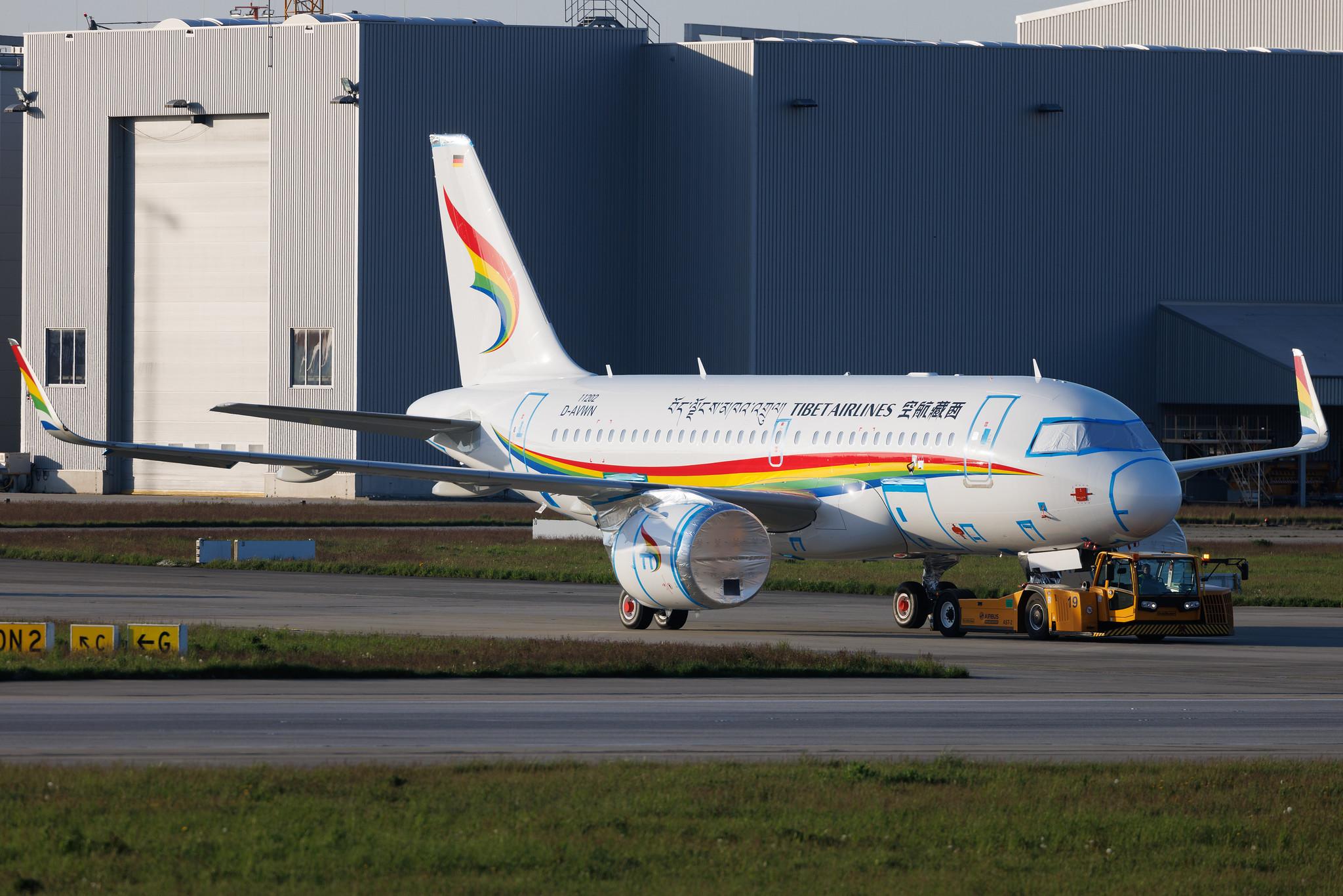 Hamburg Finkenwerder: Tibet Airlines (TV / TBA) | Airbus A319-153N A19N | D-AVWN | B-32C1 | MSN 11202