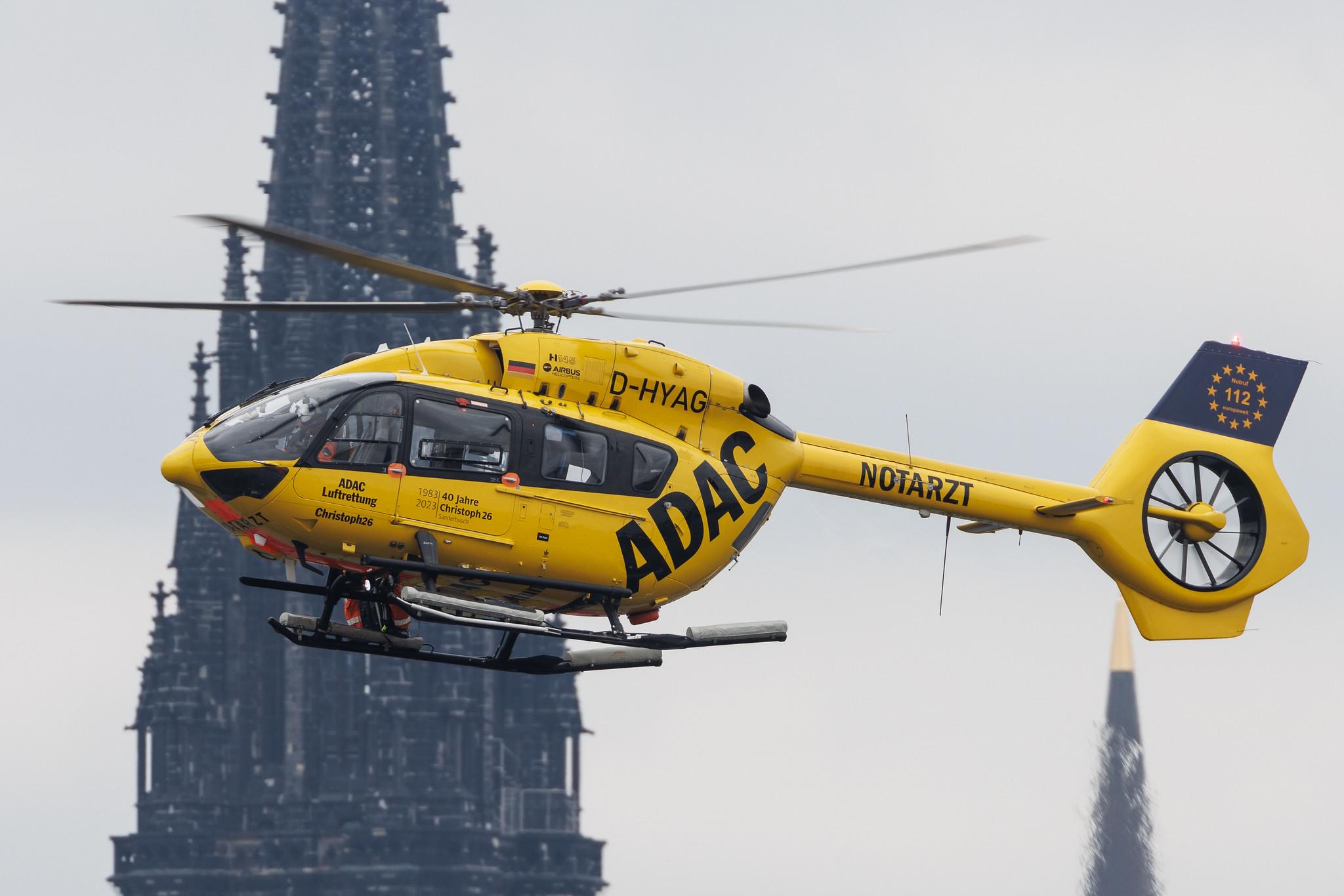 SOS Joint Rescue Operation: ADAC Luftrettung (/ CHX) | Operator: Germany - Air Ambulance |  Airbus Helicopters H145 EC45 | D-HYAG | MSN 20054