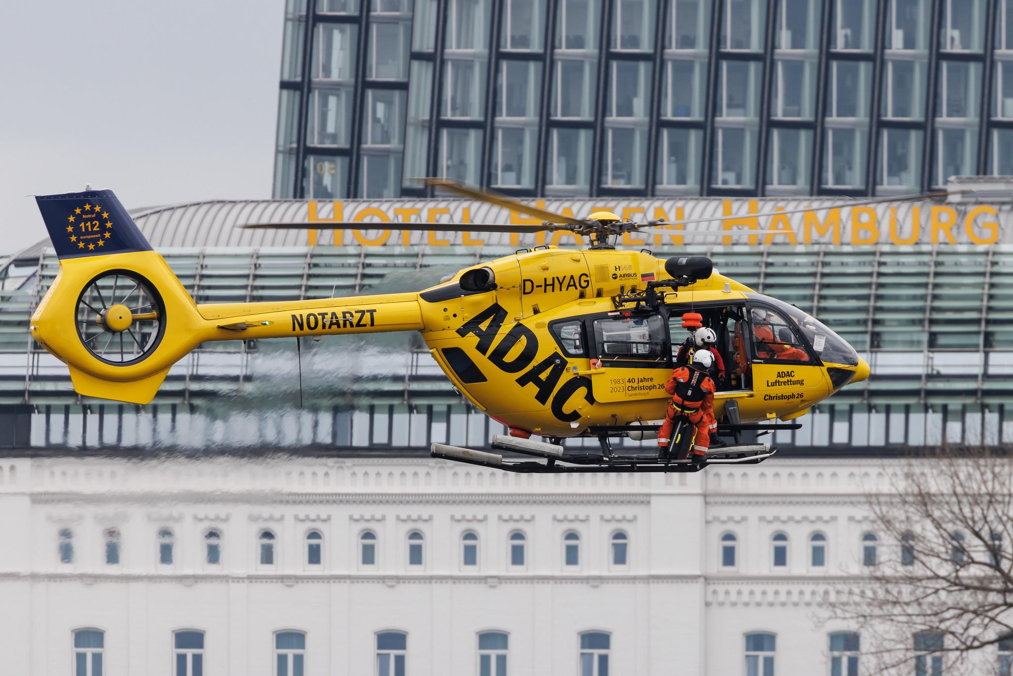 SOS Joint Rescue Operation: ADAC Luftrettung (/ CHX) | Operator: Germany - Air Ambulance |  Airbus Helicopters H145 EC45 | D-HYAG | MSN 20054