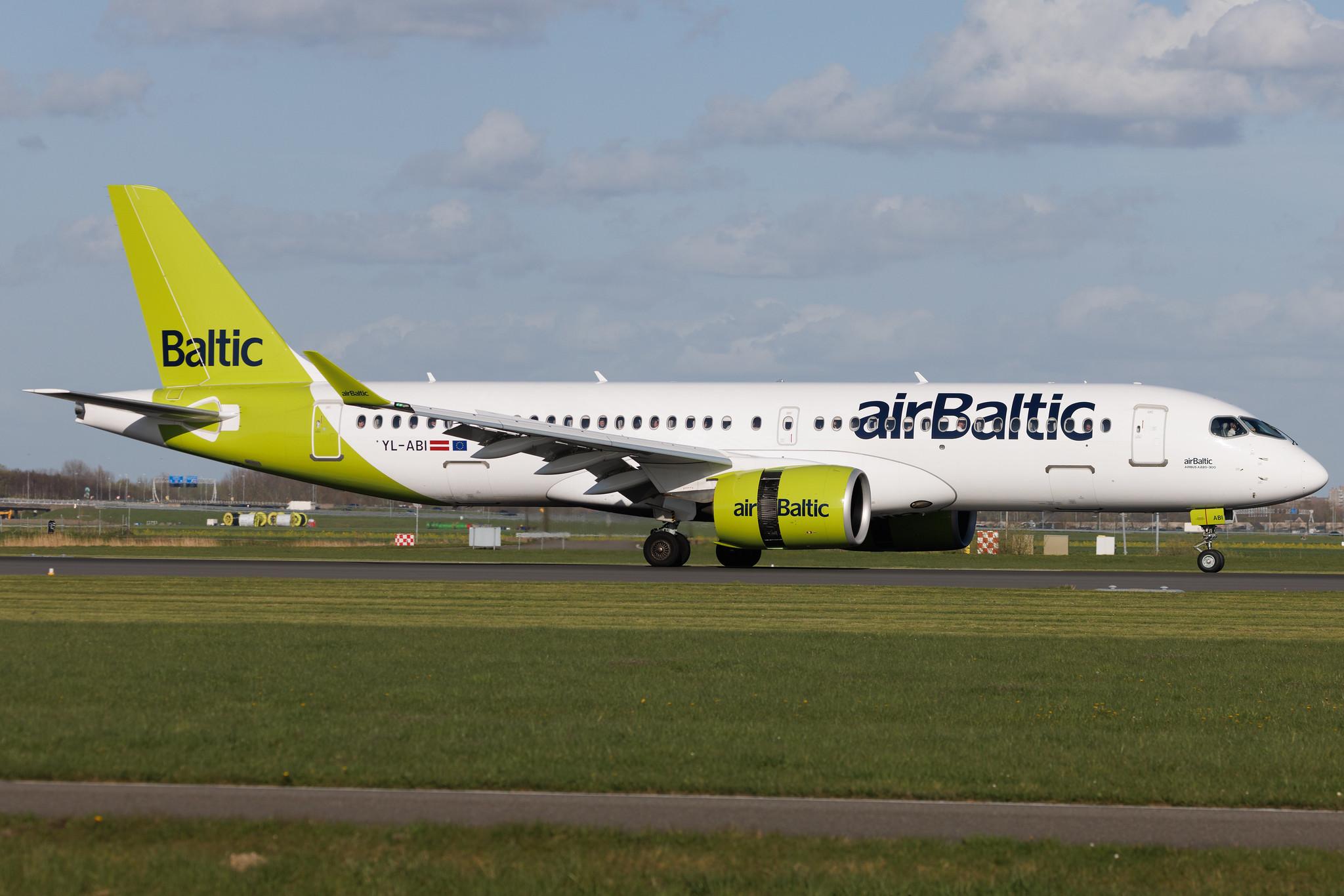 Amsterdam Schiphol: Air Baltic (BT / BTI) | Airbus A220-300 BCS3 | YL-ABI | MSN 55163