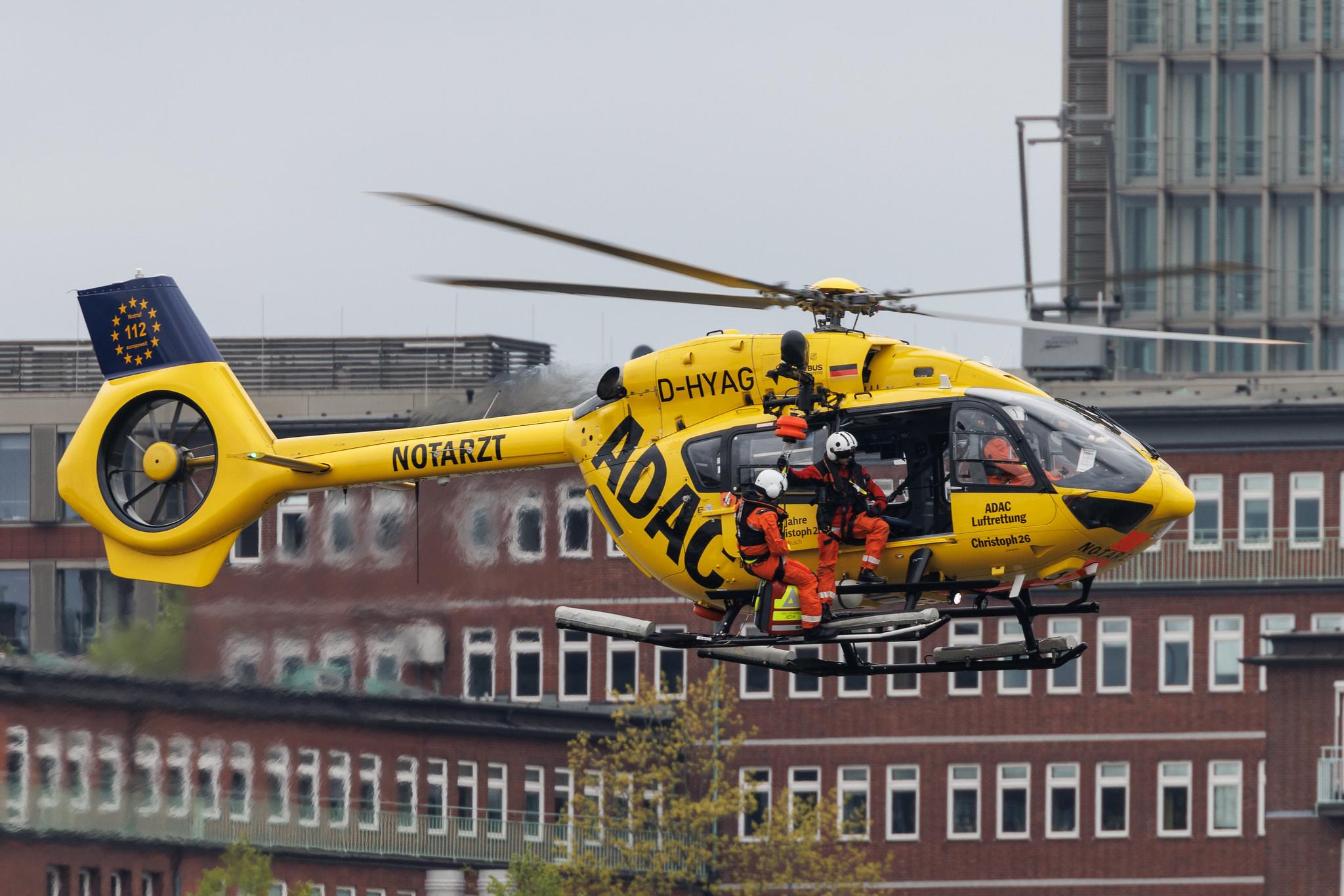 SOS Joint Rescue Operation: ADAC Luftrettung (/ CHX) | Operator: Germany - Air Ambulance |  Airbus Helicopters H145 EC45 | D-HYAG | MSN 20054