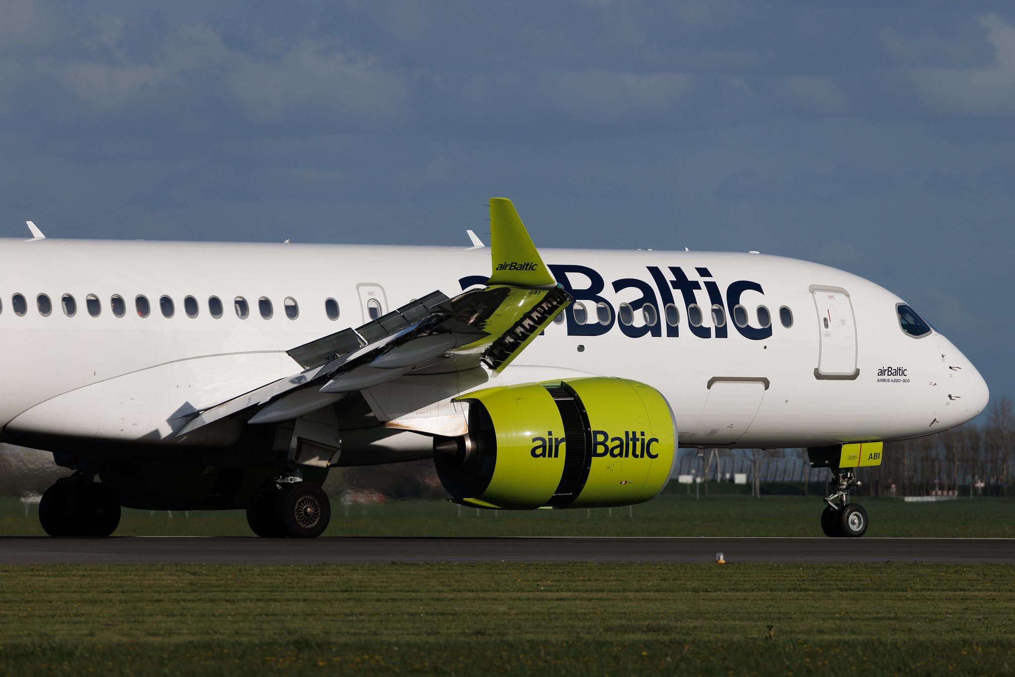Amsterdam Schiphol: Air Baltic (BT / BTI) | Airbus A220-300 BCS3 | YL-ABI | MSN 55163