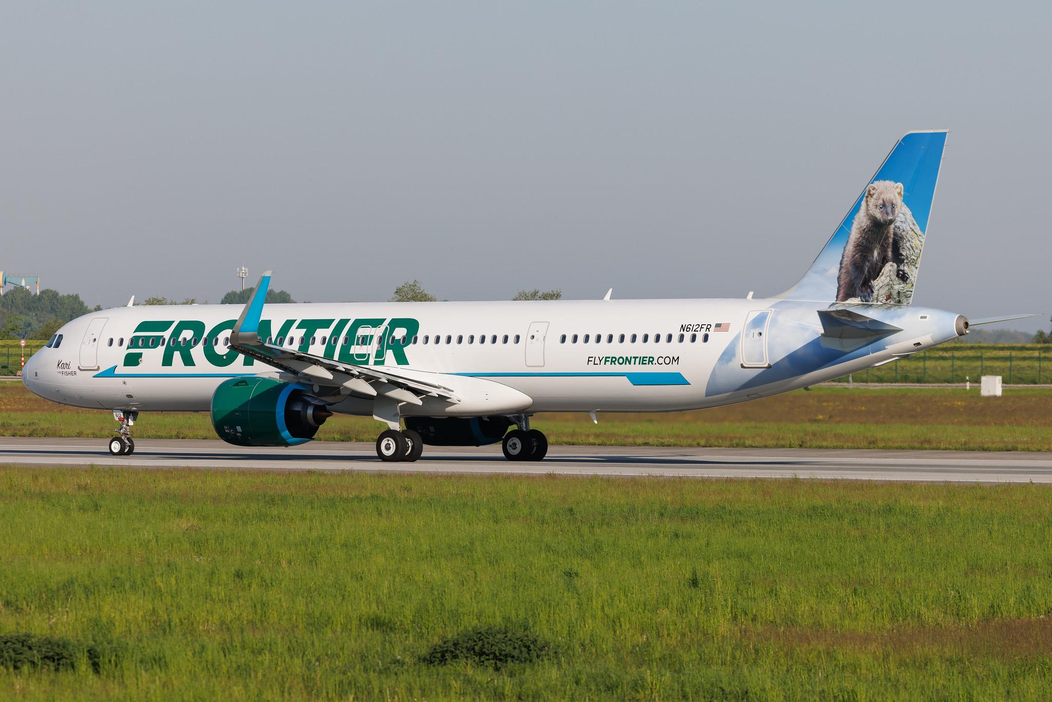 Hamburg Finkenwerder: Frontier (F9 / FFT) | Livery: Kari the Fisher Livery | Airbus A321-271NX A21N | N612FR | MSN 11259
