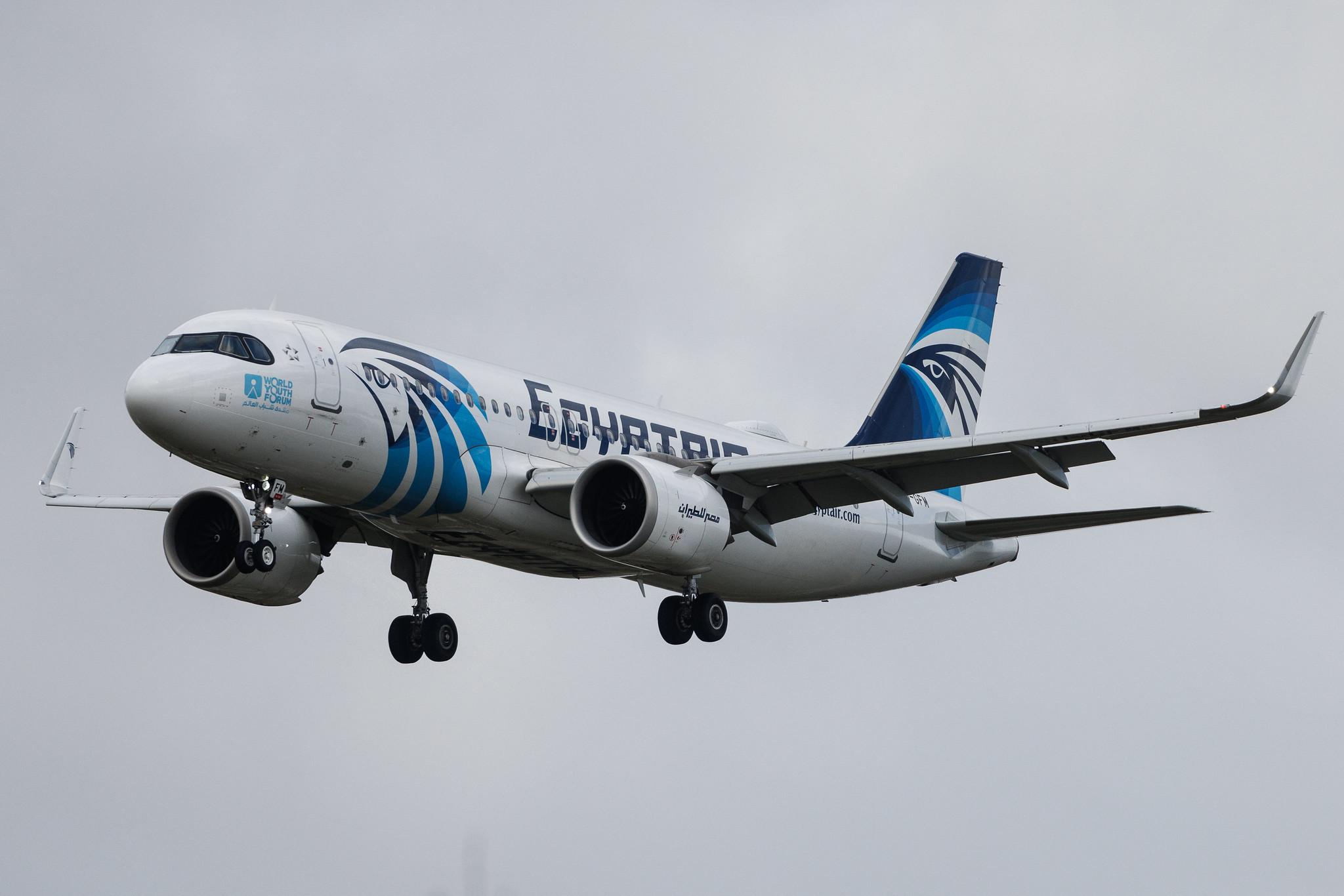 Amsterdam Schiphol: Egyptair (MS / MSR) | Livery: 90 Years Sticker | Airbus A320-251N A20N | SU-GFM | MSN 9532