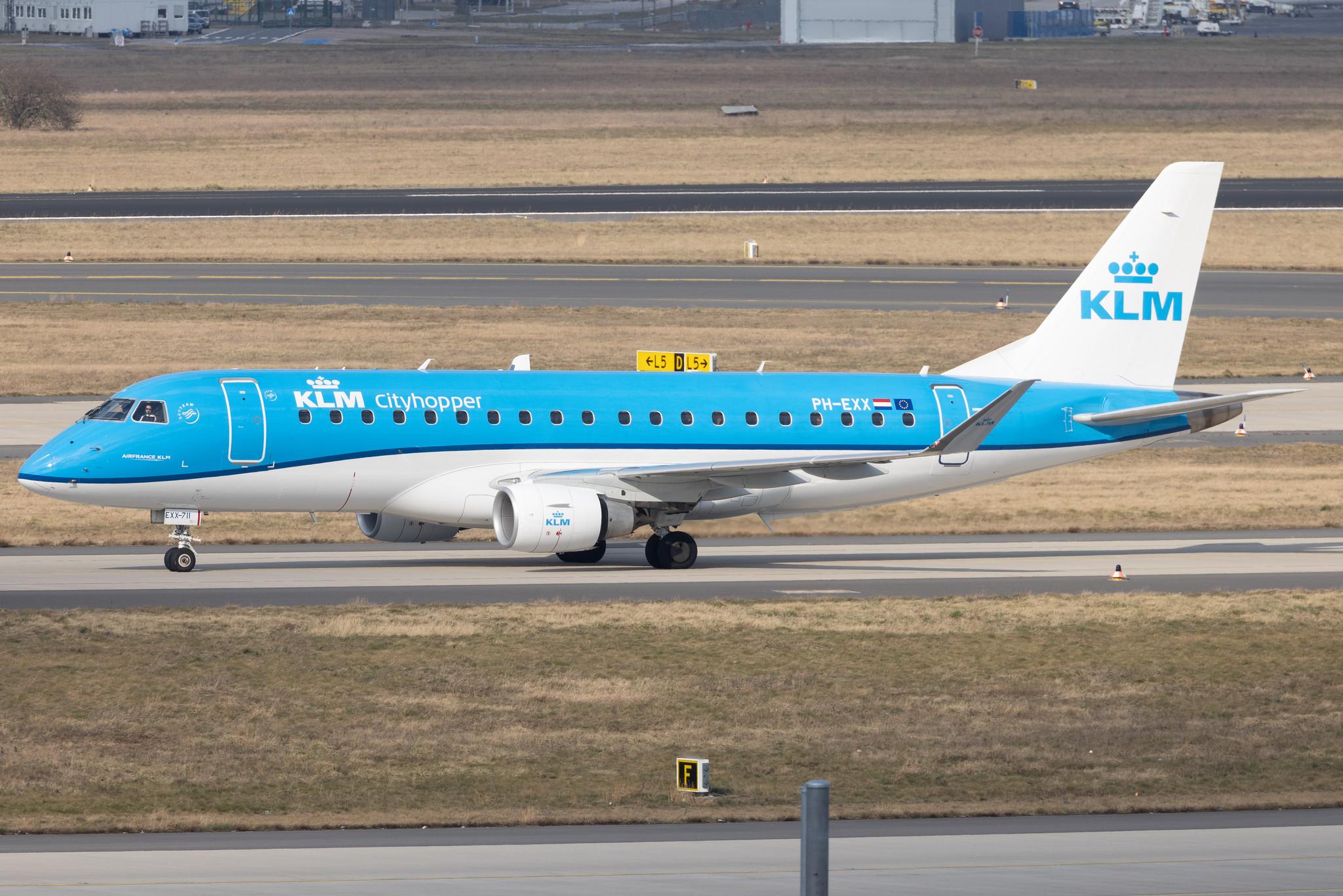 Flughafen Berlin Brandenburg: KLM (KL / KLM) | Operator: KLM Cityhopper | Embraer E175STD E75L | PH-EXX | MSN 17000711