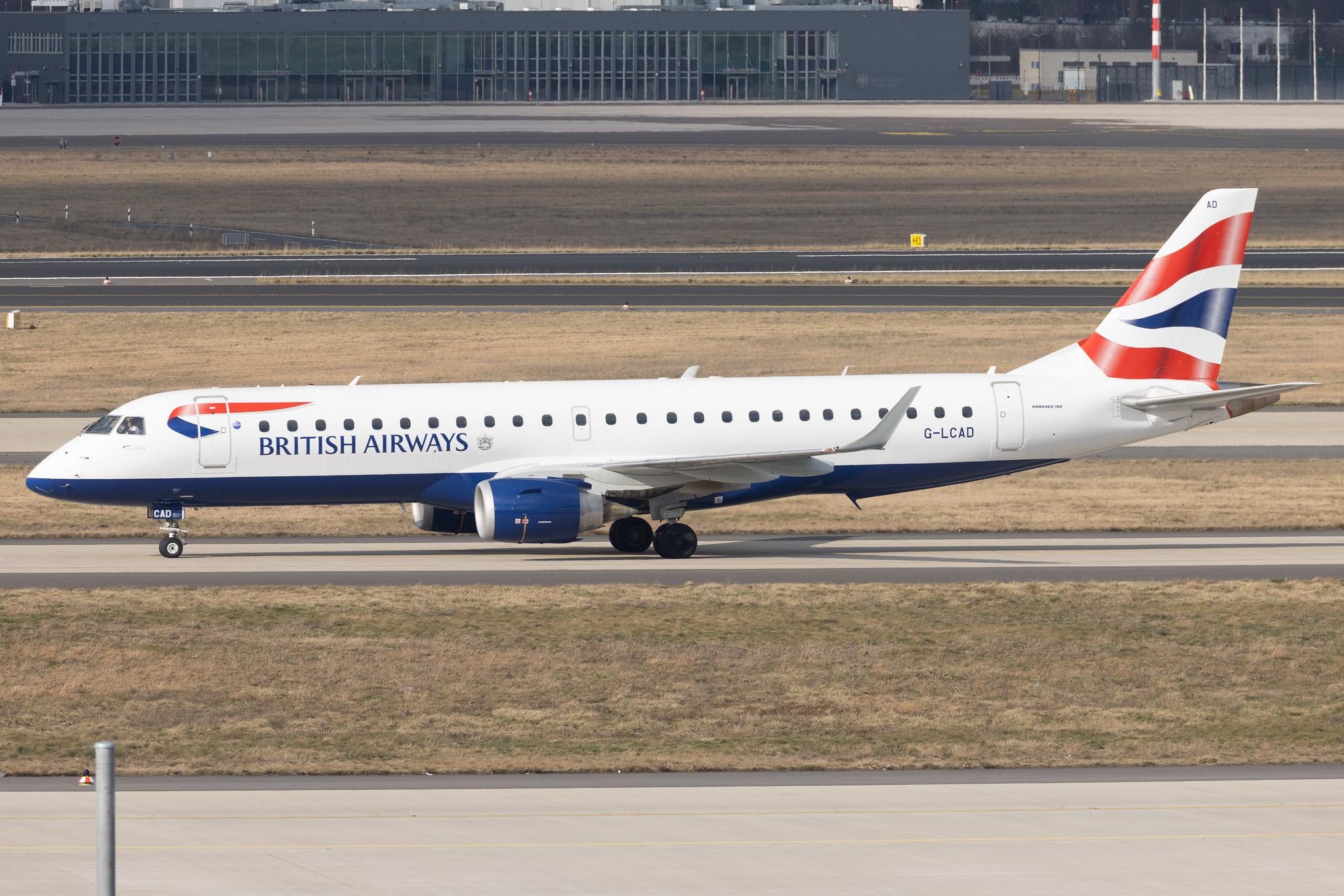 Flughafen Berlin Brandenburg: British Airways (BA / BAW) | Operator: BA CityFlyer | Embraer E190LR E190 | G-LCAD | MSN 19000535