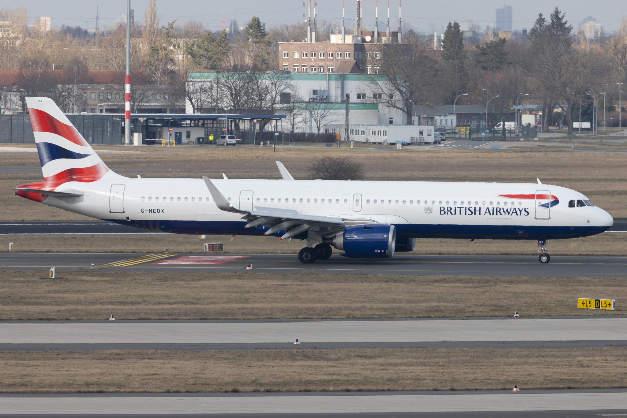 Flughafen Berlin Brandenburg: British Airways (BA / BAW) | Airbus A321-251NX A21N | G-NEOX | MSN 9162