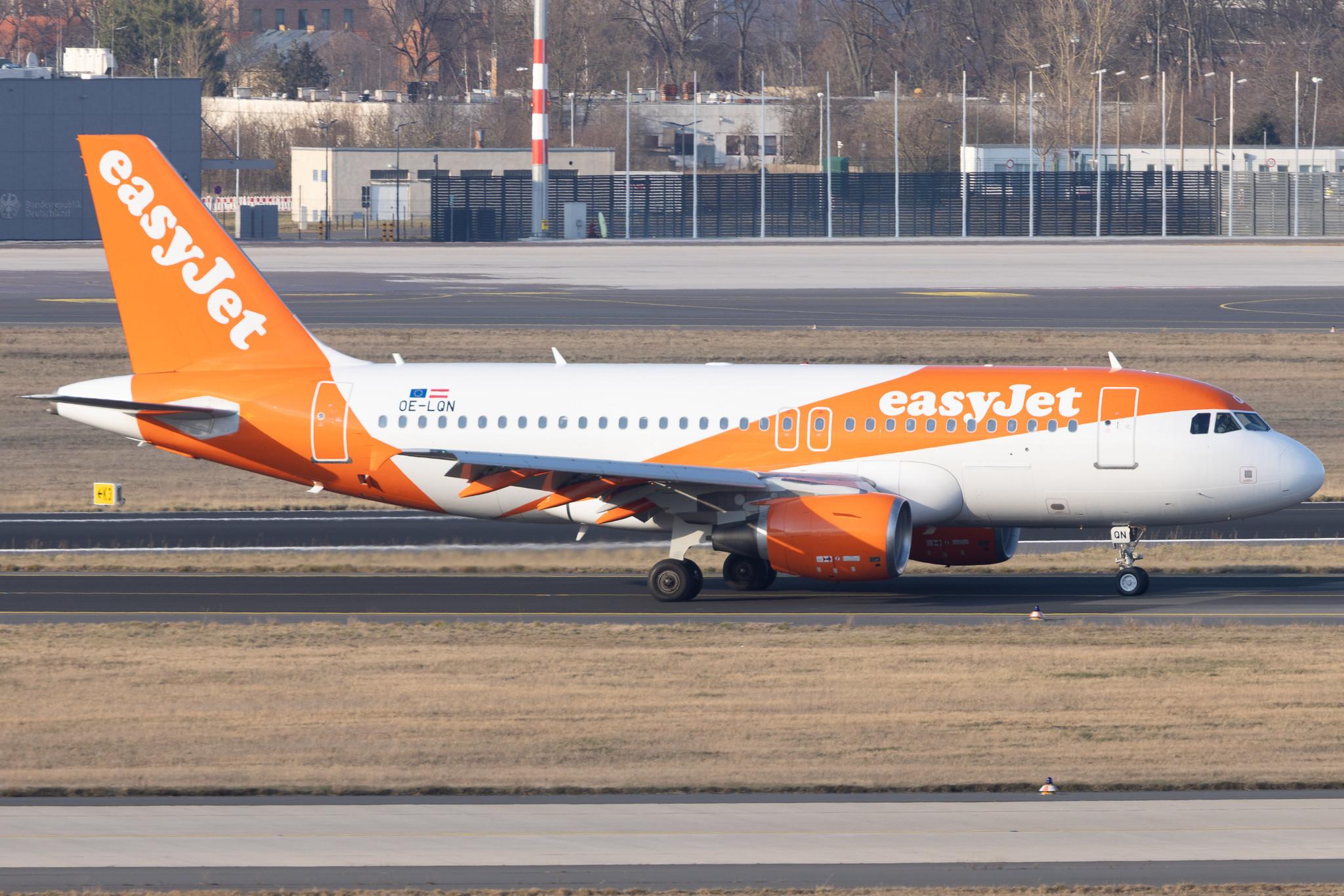 Flughafen Berlin Brandenburg: easyJet (U2 / EZY) | Operator: easyJet Europe | Airbus A319-111 A319 | OE-LQN | MSN 3735