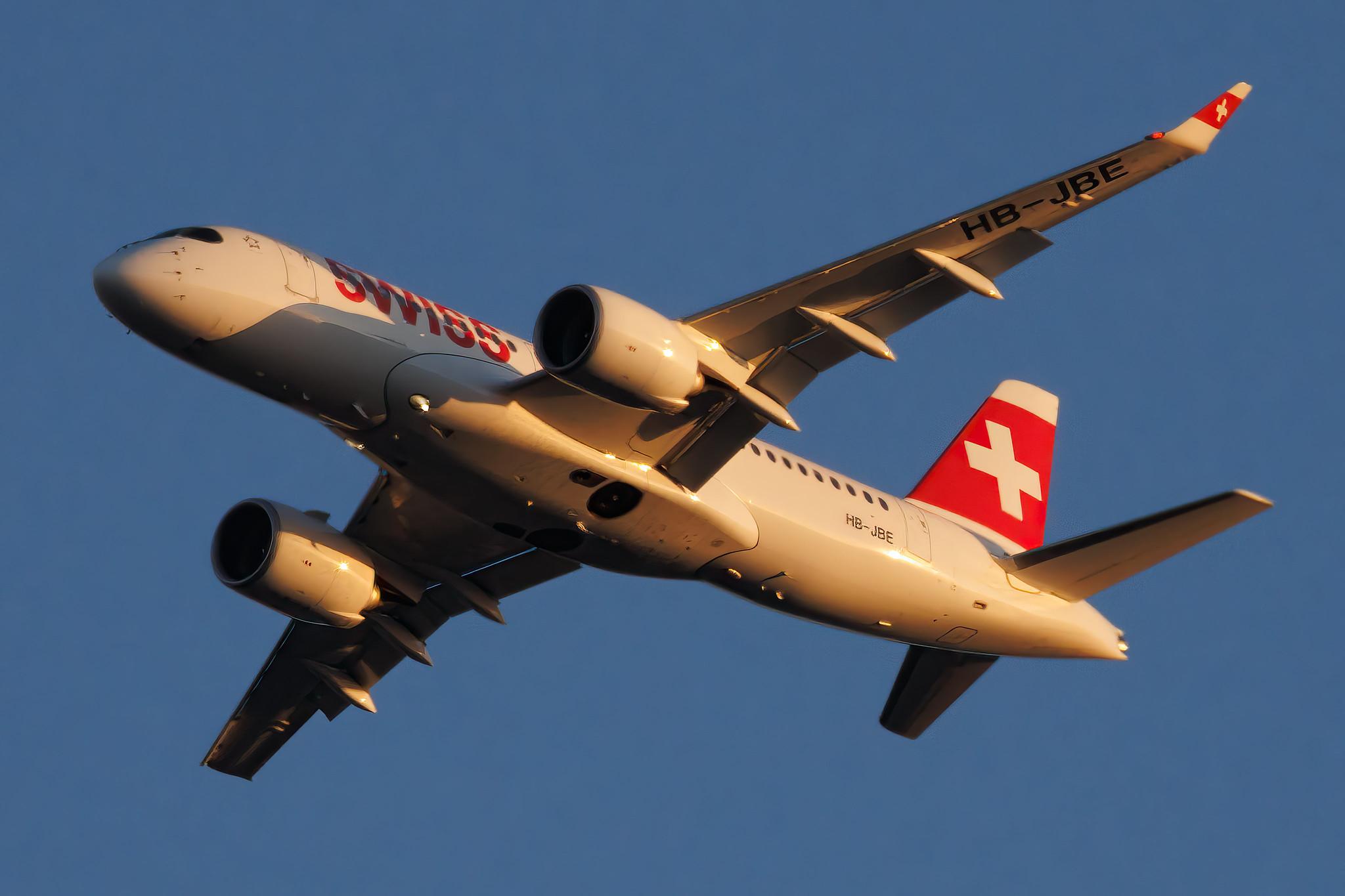 London City Airport: Swiss (LX / SWR) | Airbus A220-100 BCS1 | HB-JBE | MSN 50014