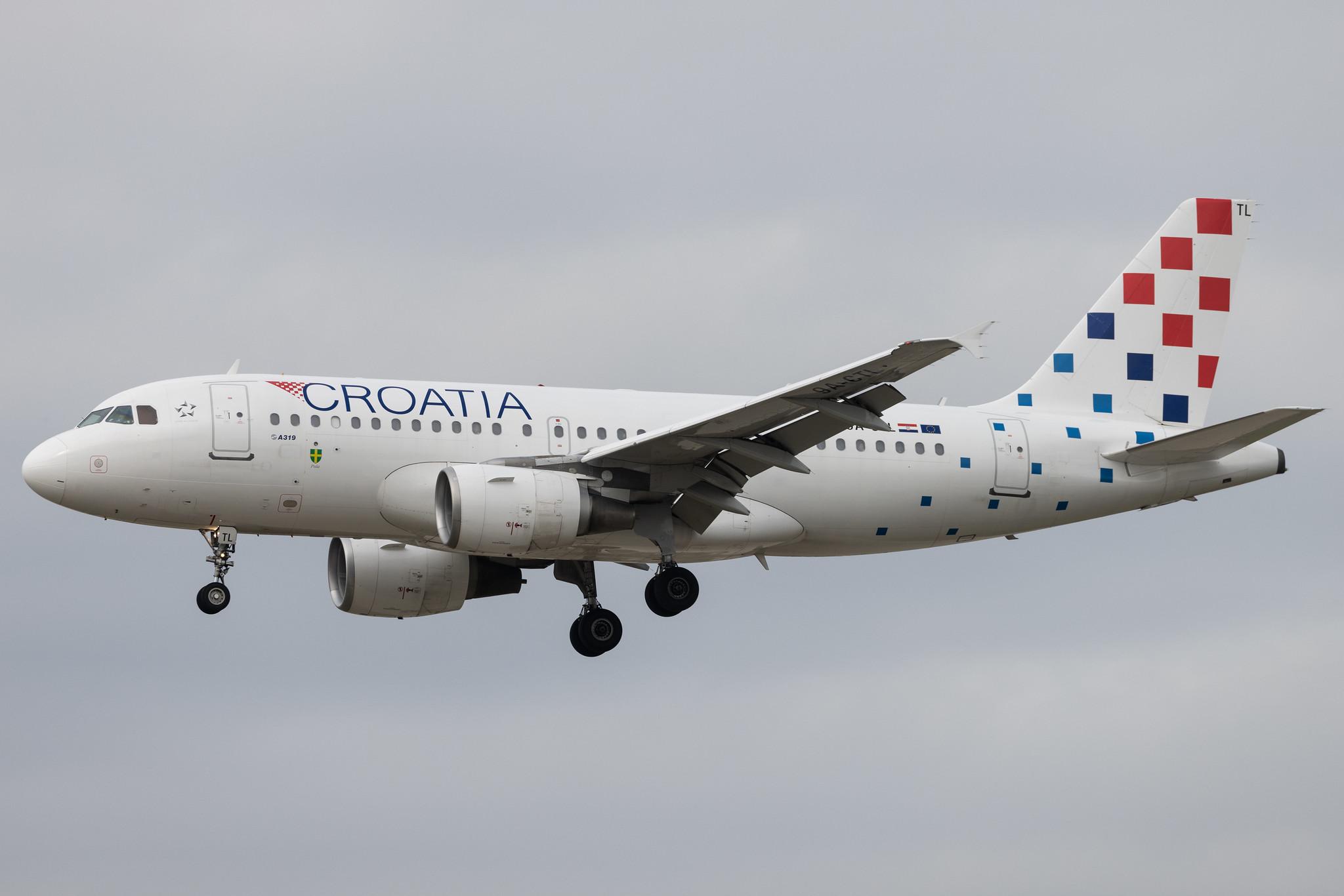 Frankfurt Airport: Croatia Airlines (OU / CTN) | Airbus A319-112 A319 | 9A-CTL | MSN 1252
