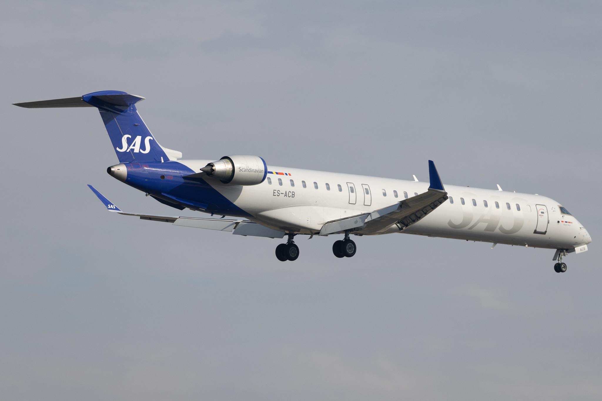 Frankfurt Airport: SAS (SK / SAS) | Operator: Xfly | Mitsubishi CRJ-900ER CRJ9 | ES-ACB | MSN 15261