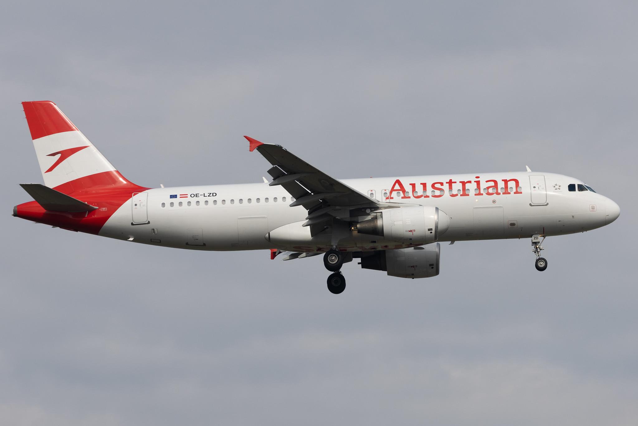 Frankfurt Airport: Austrian Airlines (OS / AUA) | Airbus A320-214 A320 | OE-LZD | MSN 5299