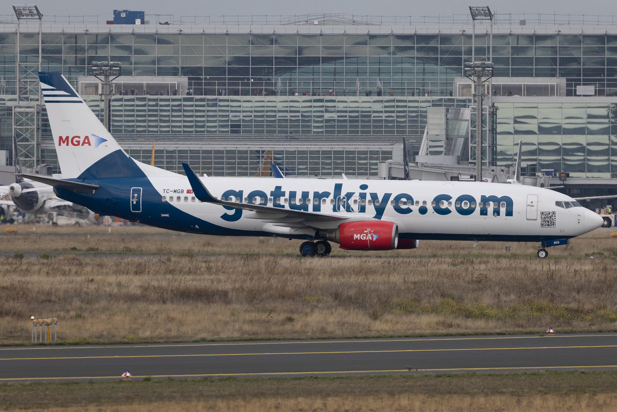 Frankfurt Airport: MGA (4M / MGH) | Operator: Mavi Gök Airlines |  Boeing 737-86J B738 | TC-MGB | MSN 32625