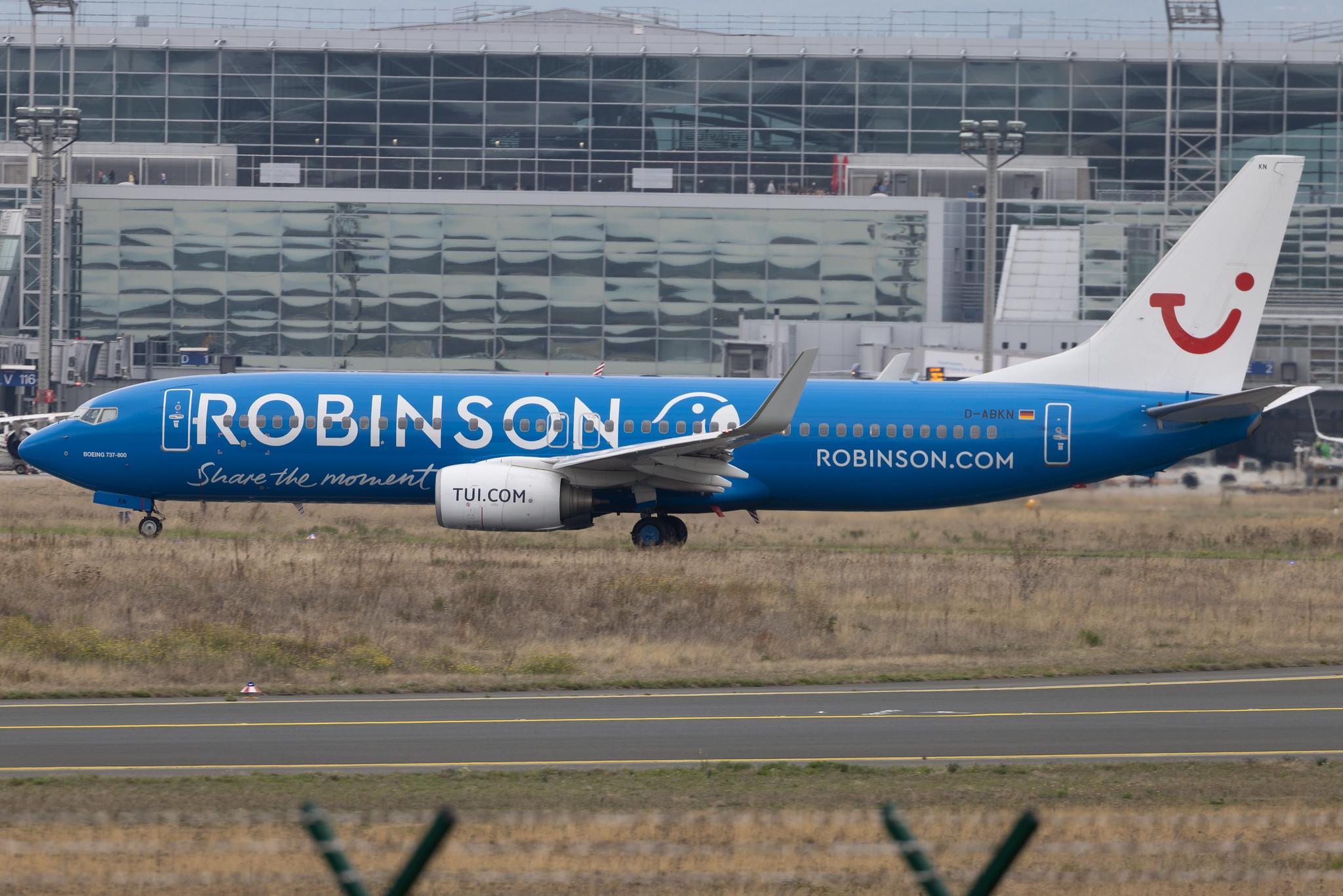 Frankfurt Airport: TUI (X3 / TUI) | Livery: Robinson Club Resorts Livery | Operator: TUI fly | Boeing 737-86J B738 | D-ABKN | MSN 37756