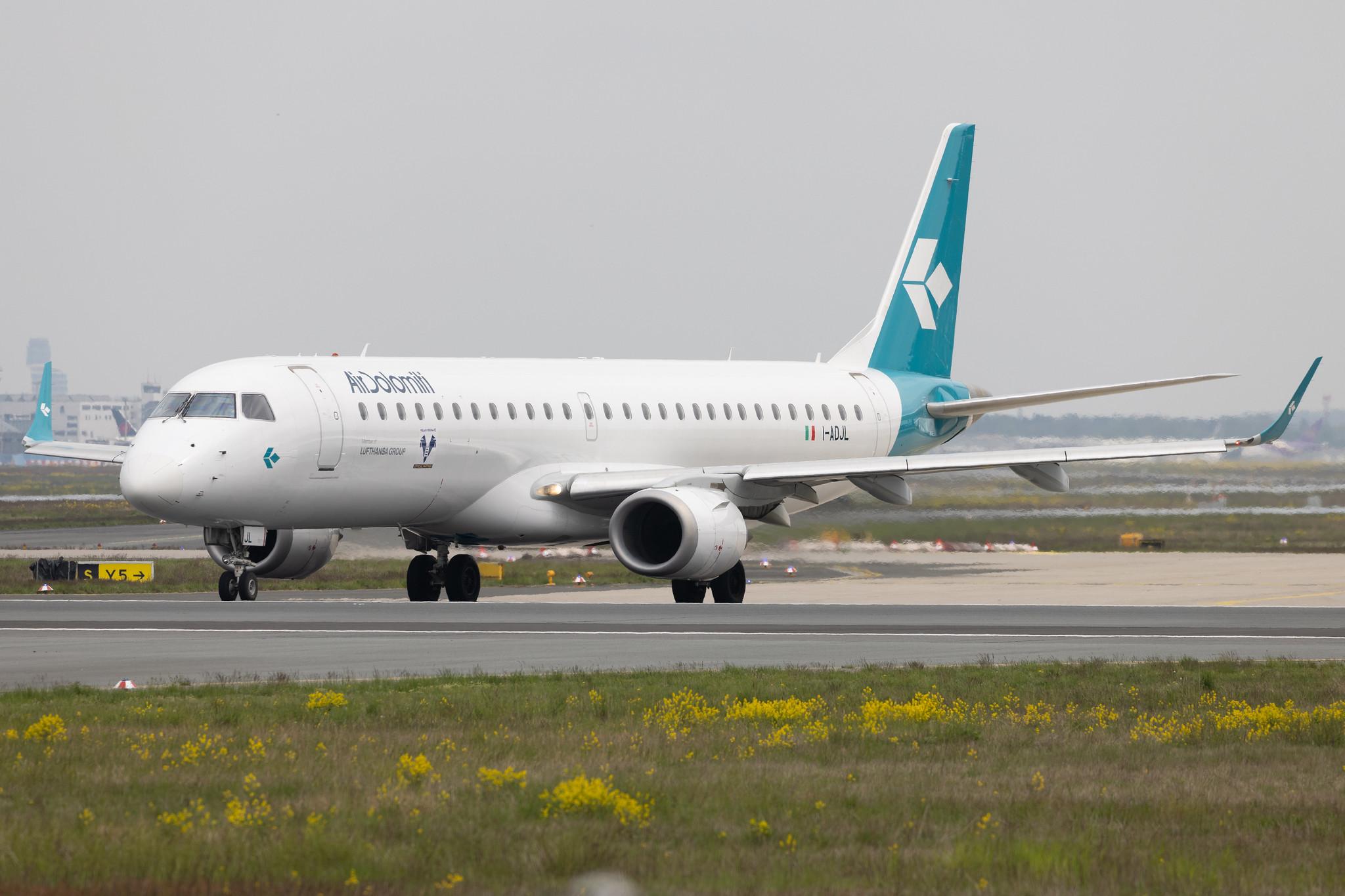 Frankfurt Airport: Air Dolomiti (EN / DLA) | Embraer E195LR E195 | I-ADJL | MSN 19000256