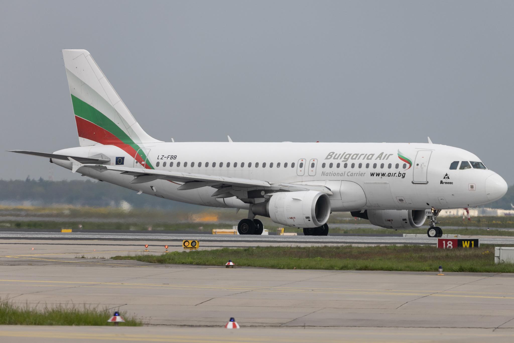 Frankfurt Airport: Bulgaria Air (FB / LZB) | Airbus A319-112 A319 | LZ-FBB | MSN 3309