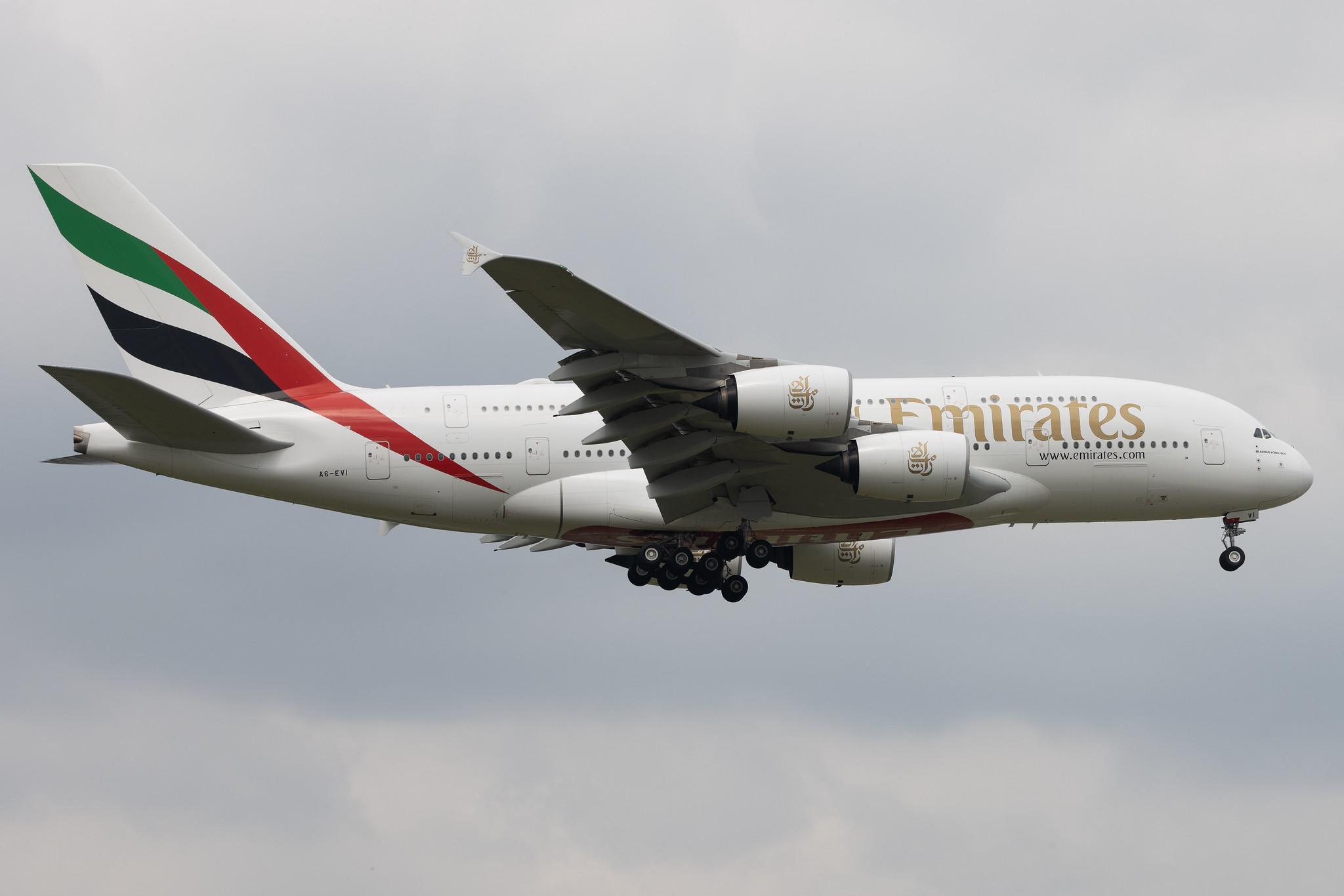 Frankfurt Airport: Emirates (EK / UAE) | Airbus A380-842 A388 | A6-EVI | MSN 258