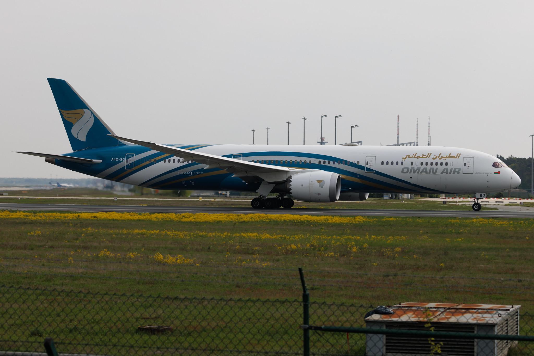 Frankfurt Airport: Oman Air (WY / OMA) | Boeing 787-9 Dreamliner B789 | A4O-SG | MSN 38795